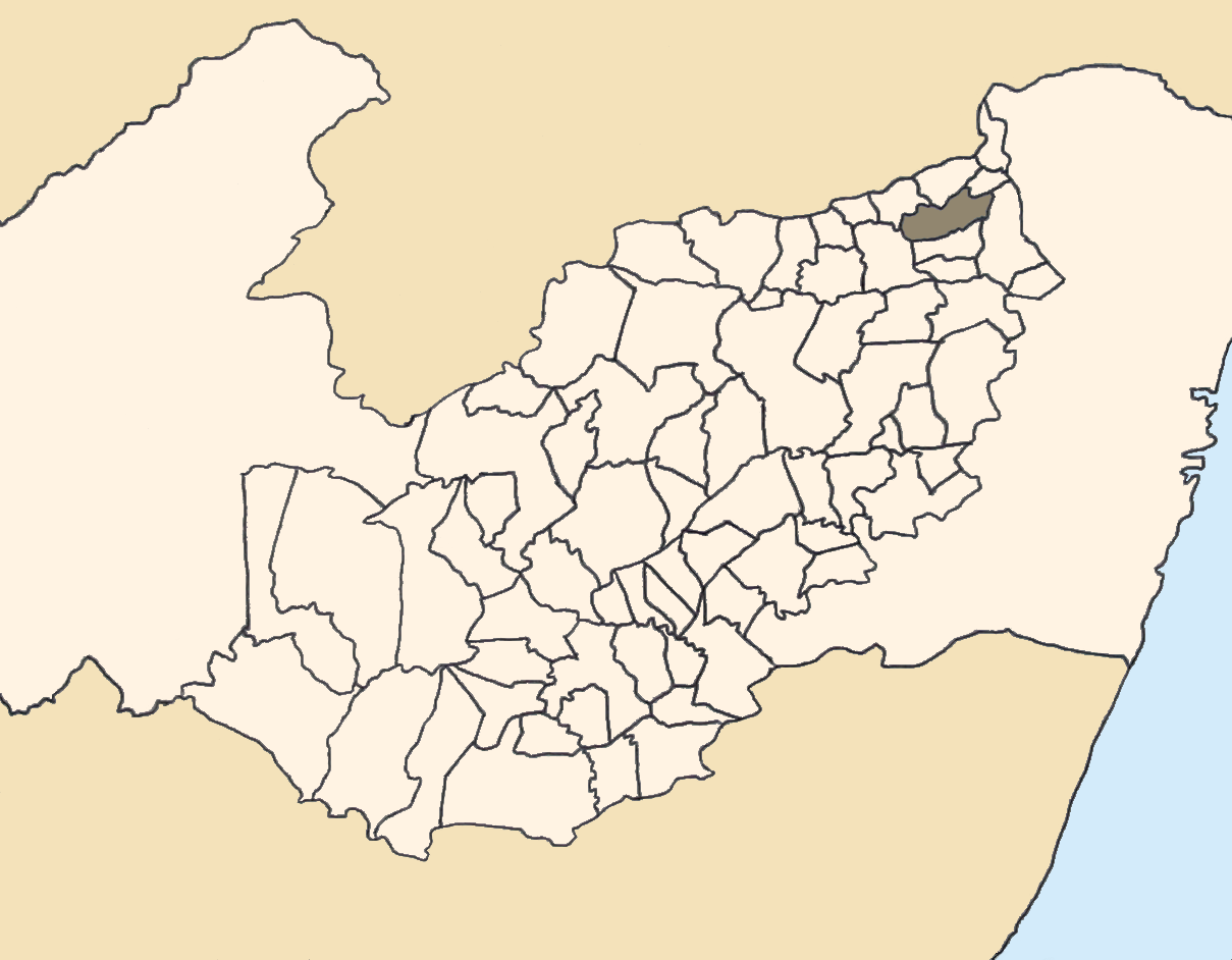 Mapa da mesorregião Agreste de Pernambuco (Brasil) subdivida em…