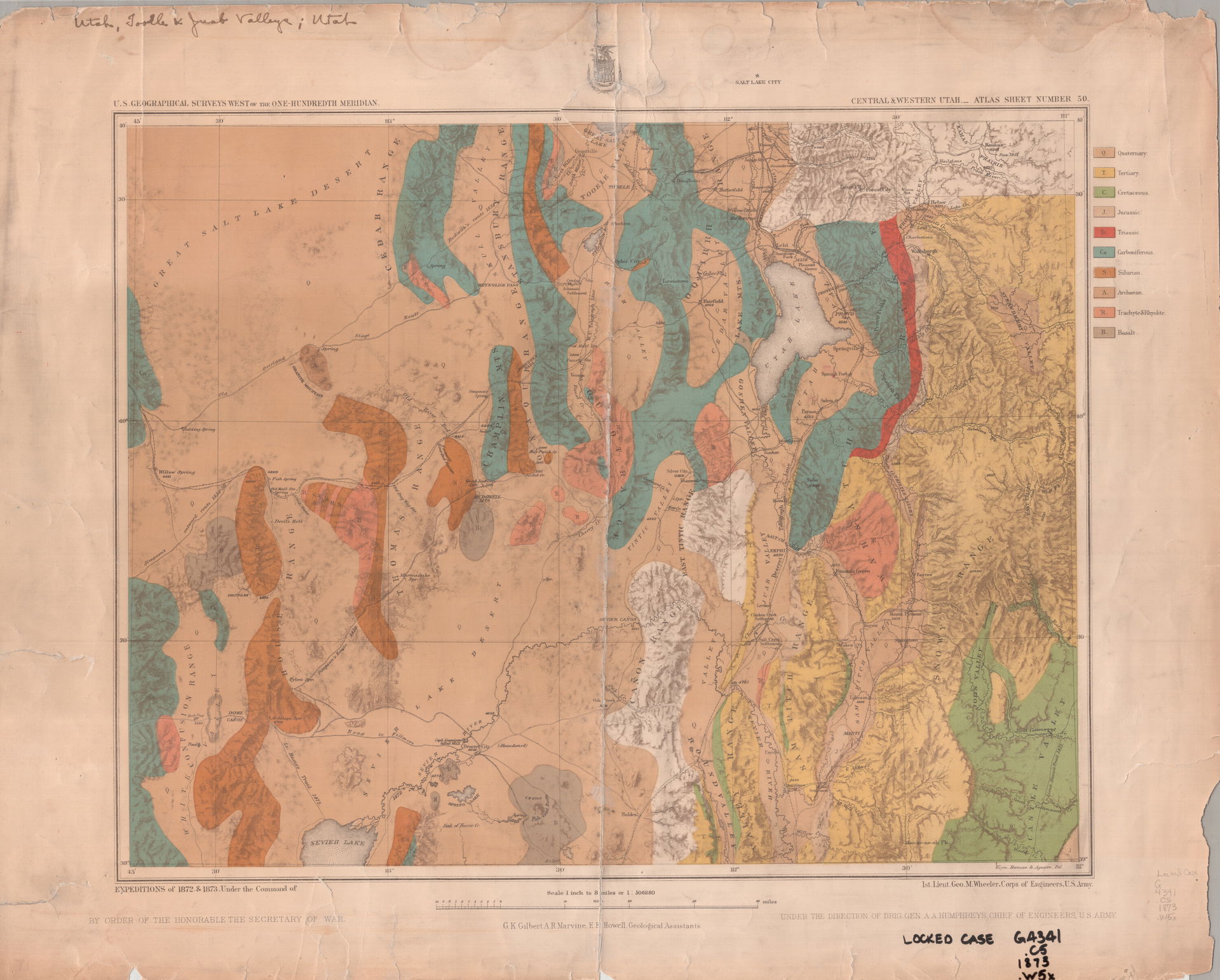 U.S. Geographical Surveys west of the 100th meridian - central …