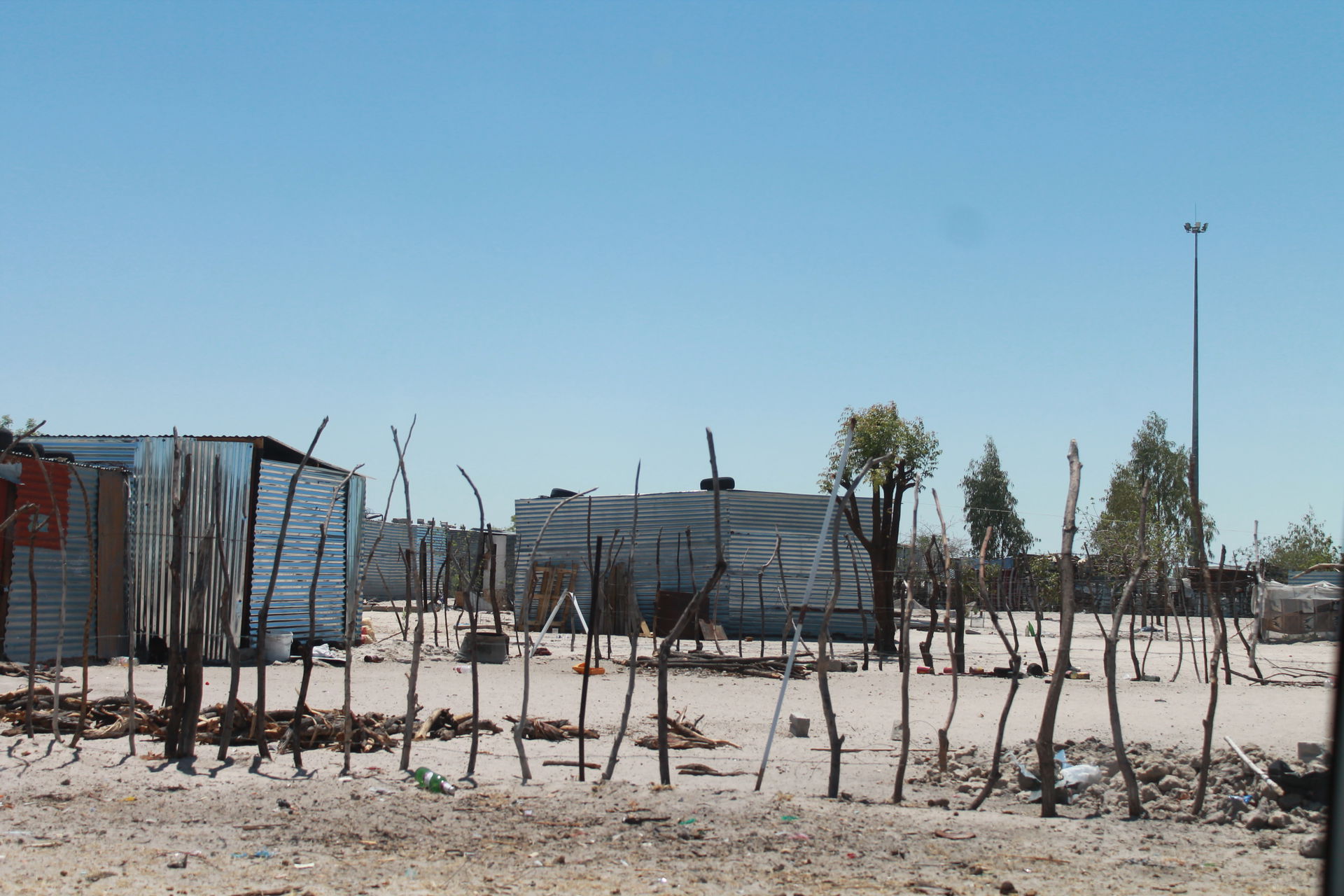 Shack in an informal settlement in Oshakati, Namibia