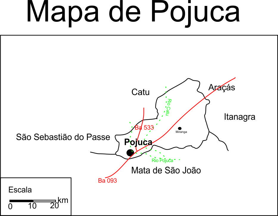 Mapa de Pojuca