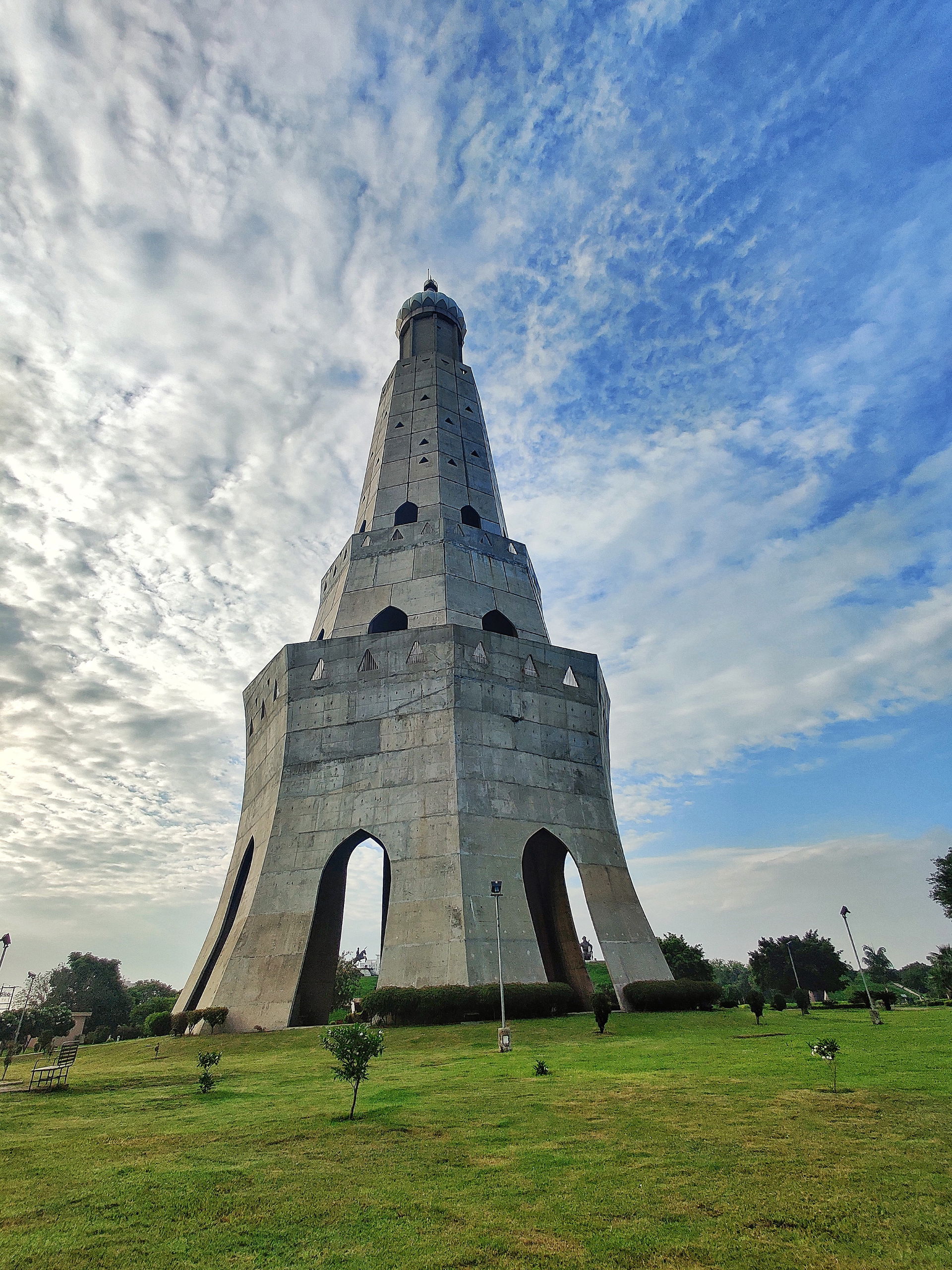 Depicting Fateh Burj in Mohali, Punjab. The victory tower is bu…