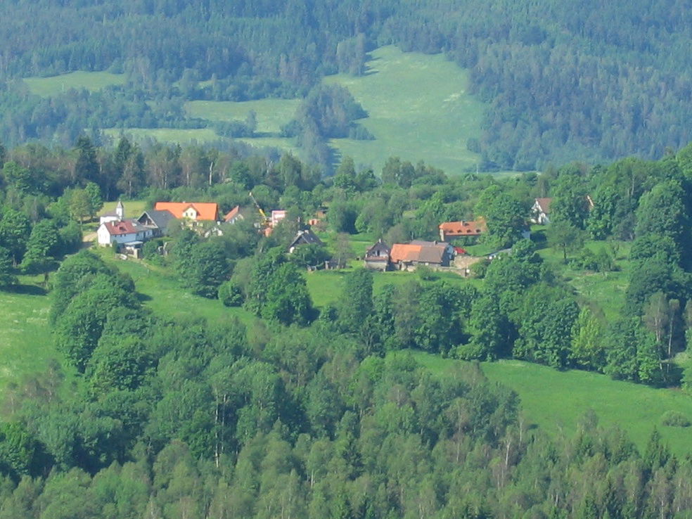 View of Humpolec from the north-east, Klatovy District, Czech R…