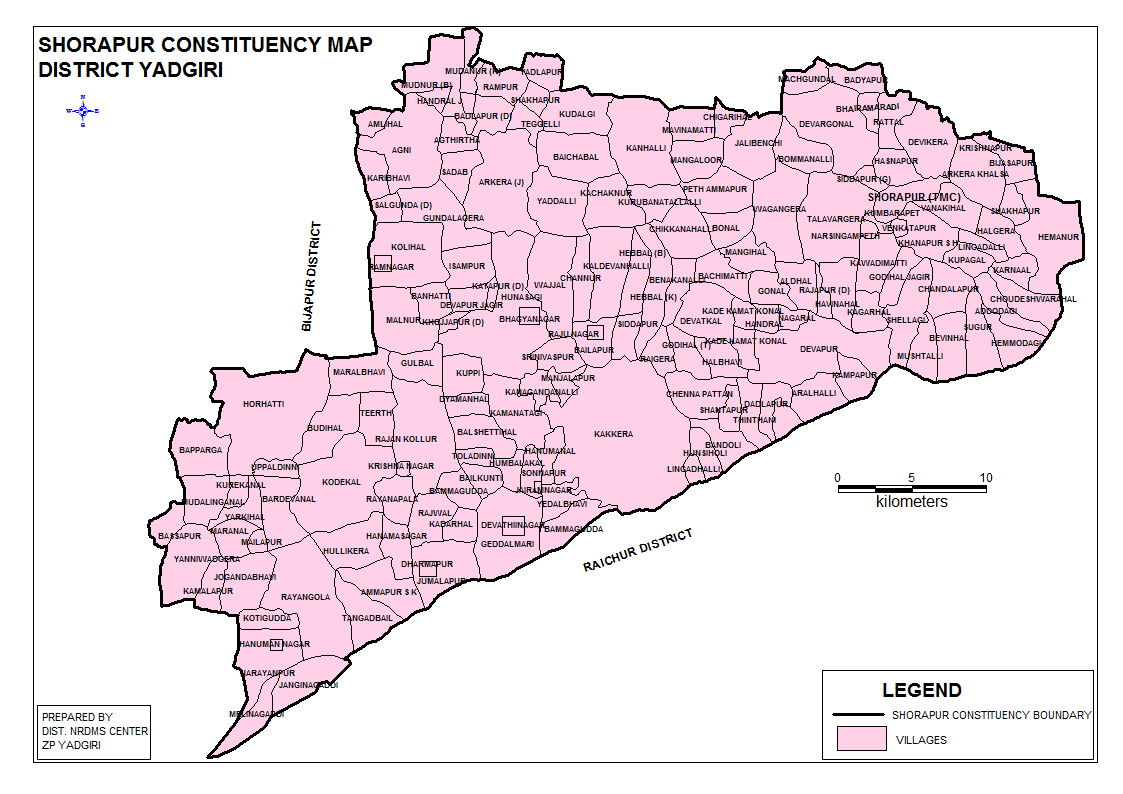 Shorapur Vidhana Sabha constituency Map