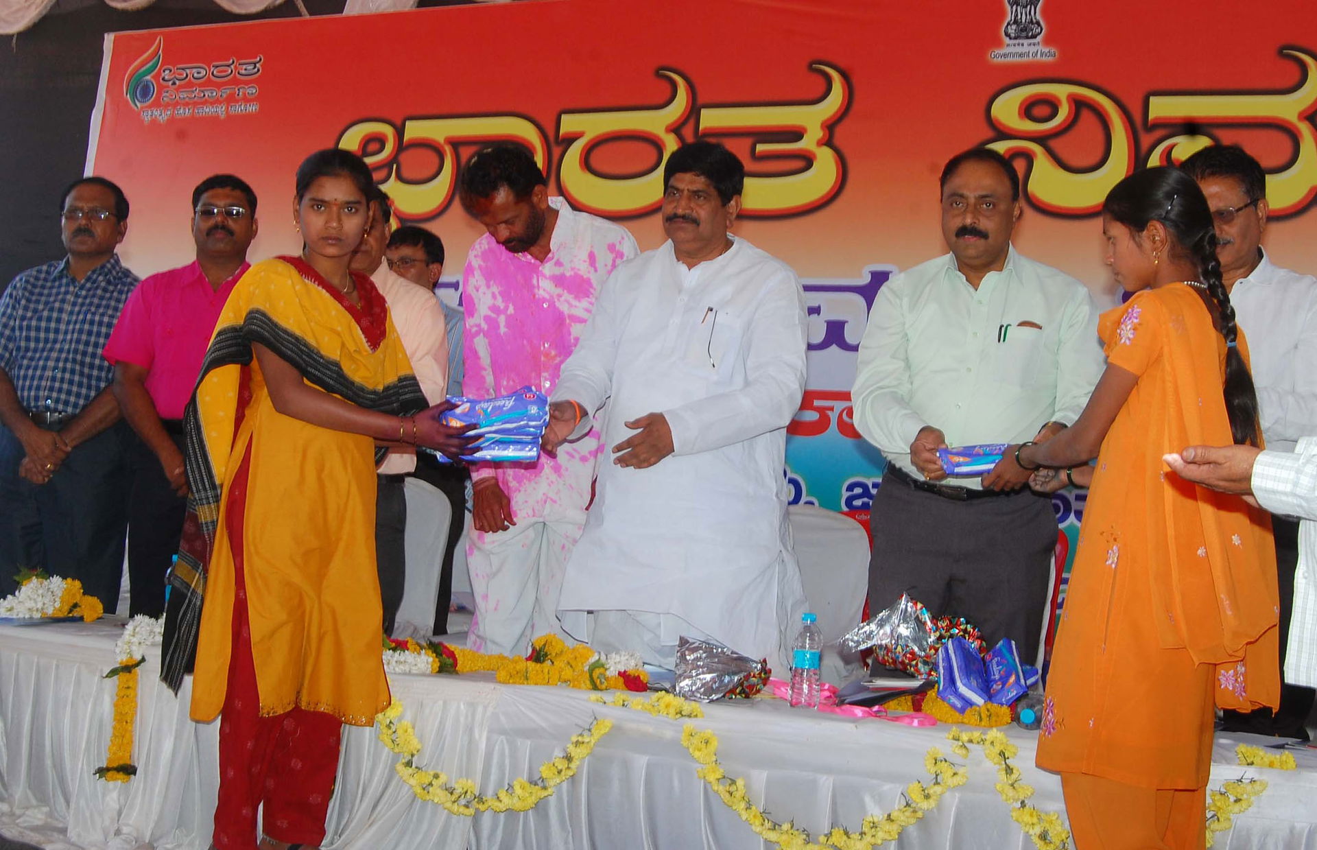 Shri P.C. Gaddigoudar, M.P., Bagalkot, distributing the materia…