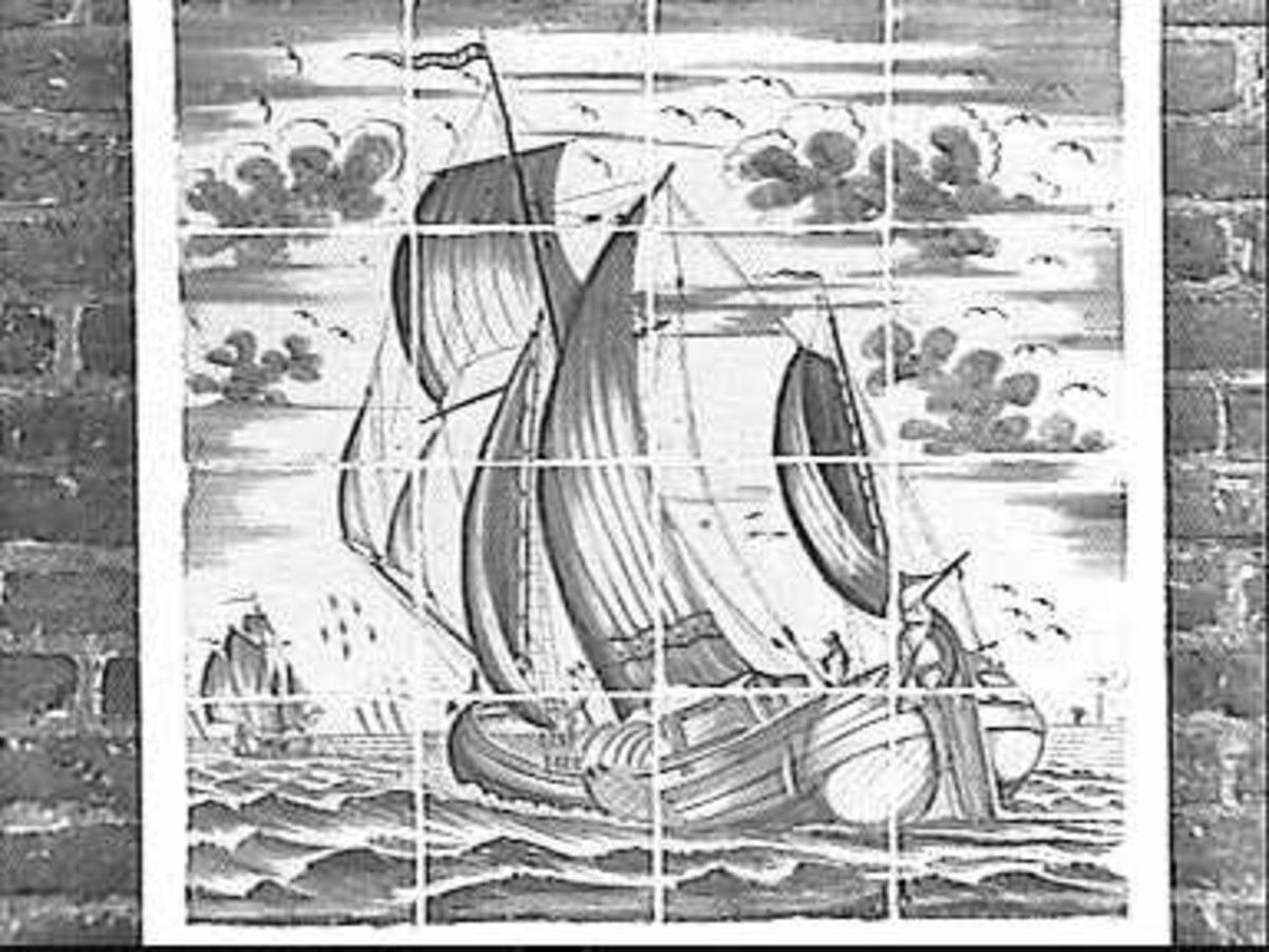 Zuidelijke randgemeente/ Tegeltableau: tegeltableau (schip)  F …
