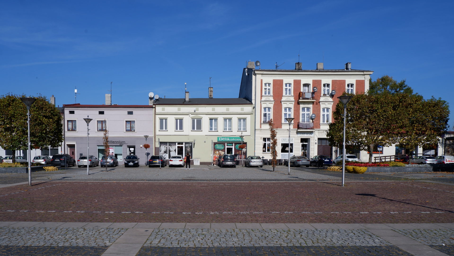 North side of the Market Square in Czeladź, Poland