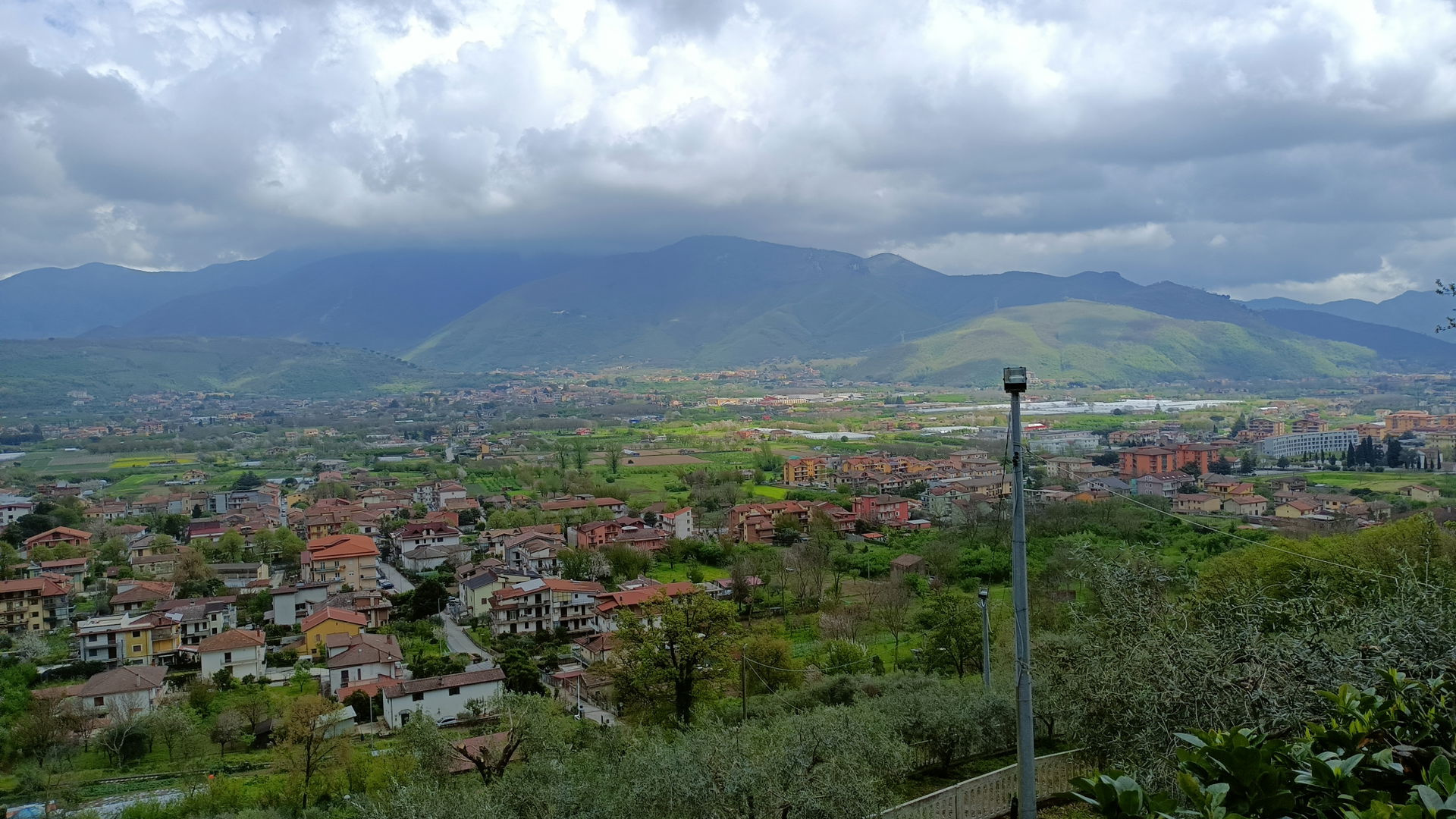 View from above of Montoro Avellino April 2023