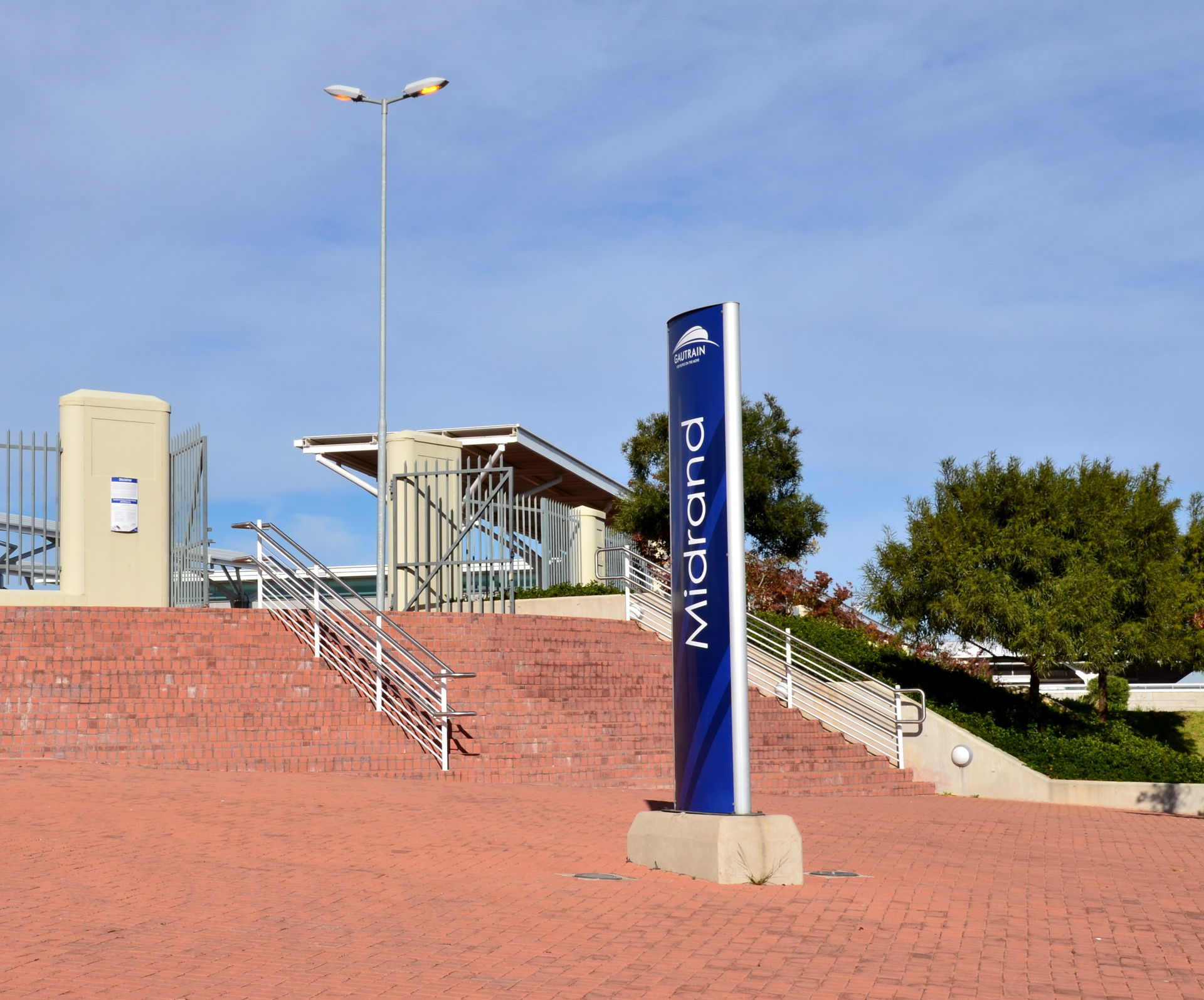 Sign at Gautrain Midrand Station, Midrand, South Africa