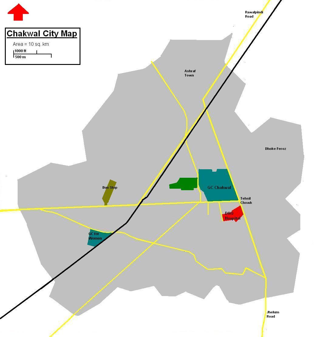 Map of Chakwal