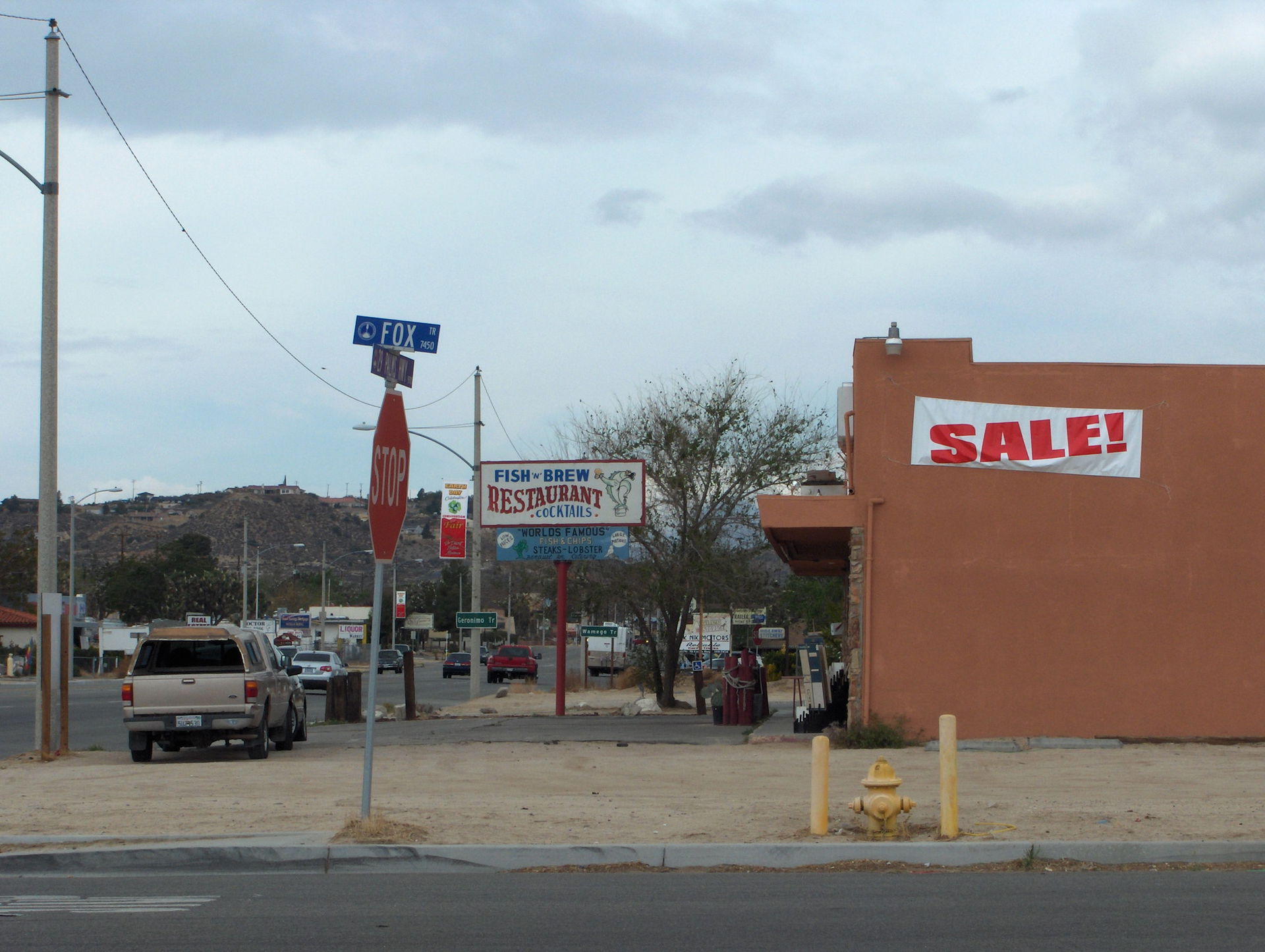 Fish and Brew Restaurant on the West End of Yucca Valley, Calif…
