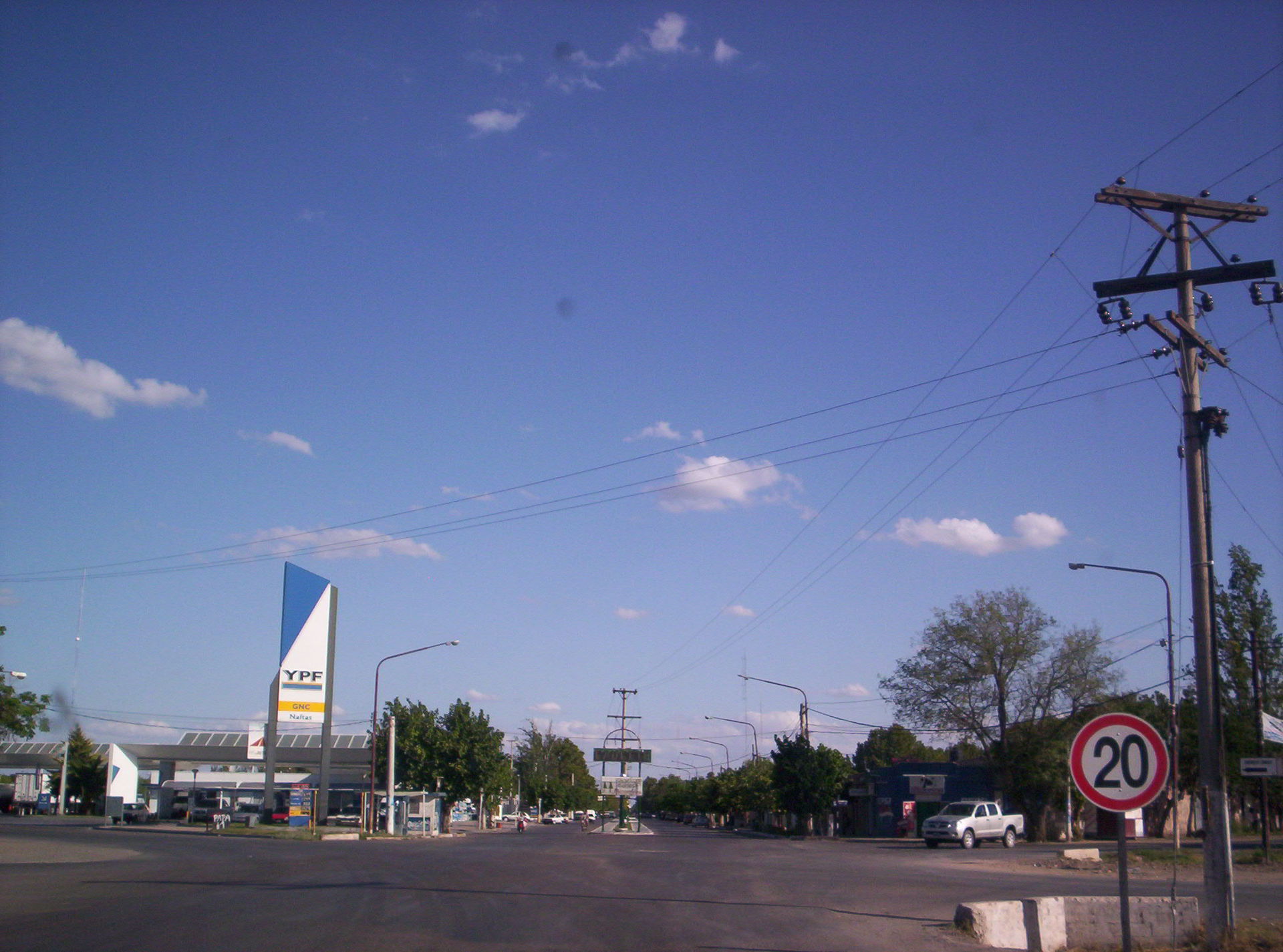Fotografía de las calles de ingreso a la Ciudad de Caucete, pro…