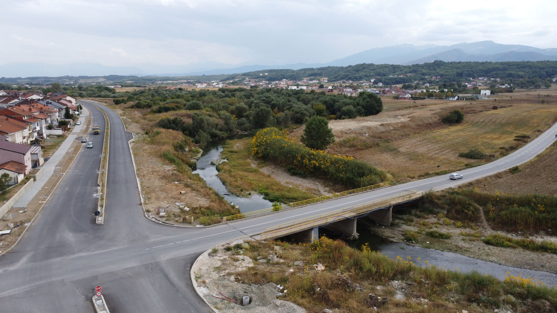 Gjakova from the drone, southern ring road