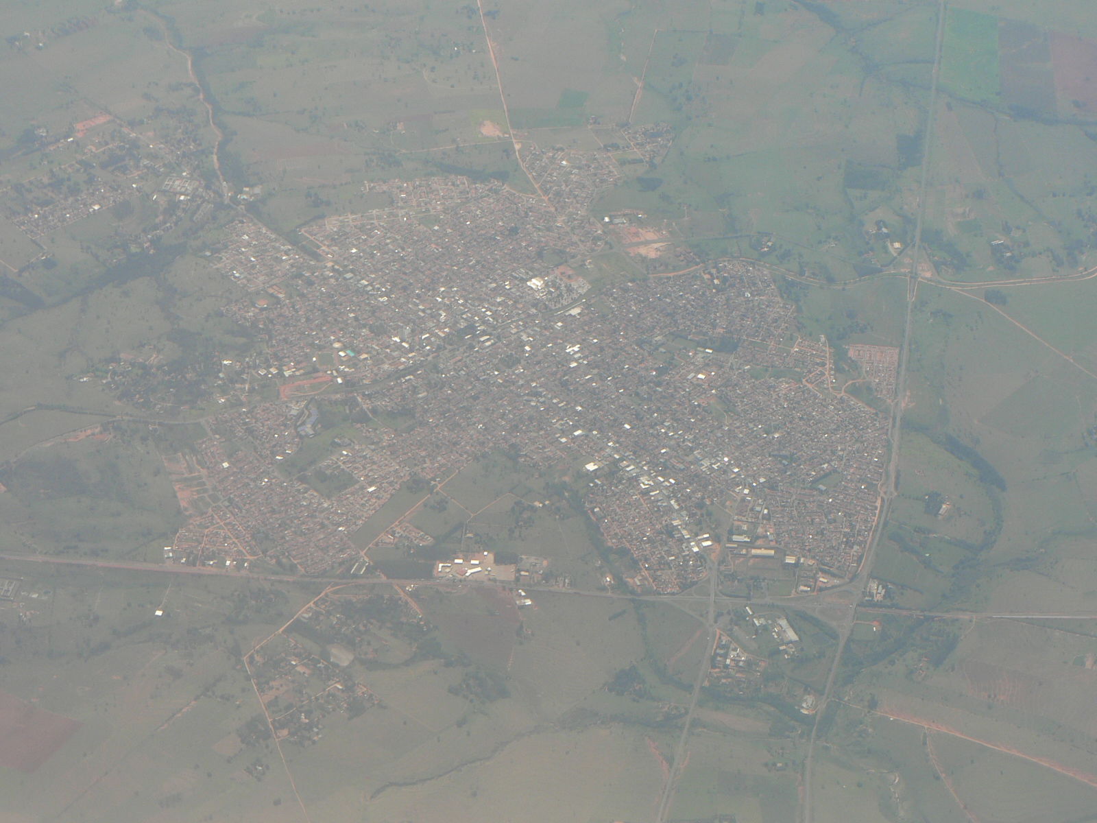 The city of Presidente Venceslau, São Paulo, Brazil as seen fro…