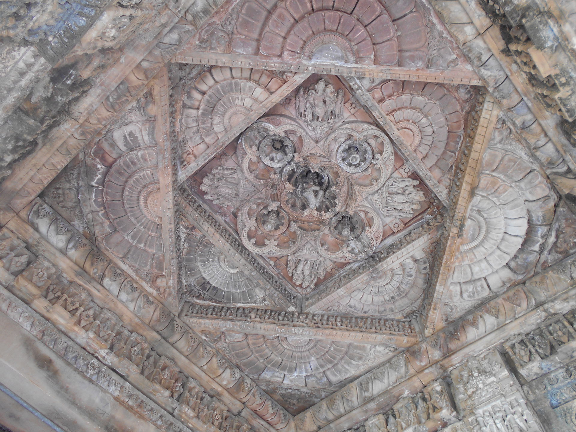 roof/ceiling view of a temple in Baroli Temple Complex, near Ra…
