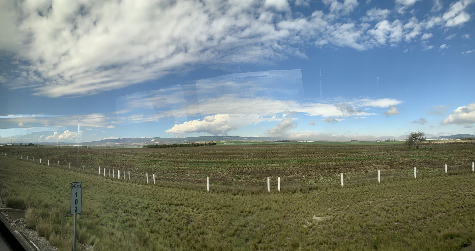 Valle de perote desde el autobus