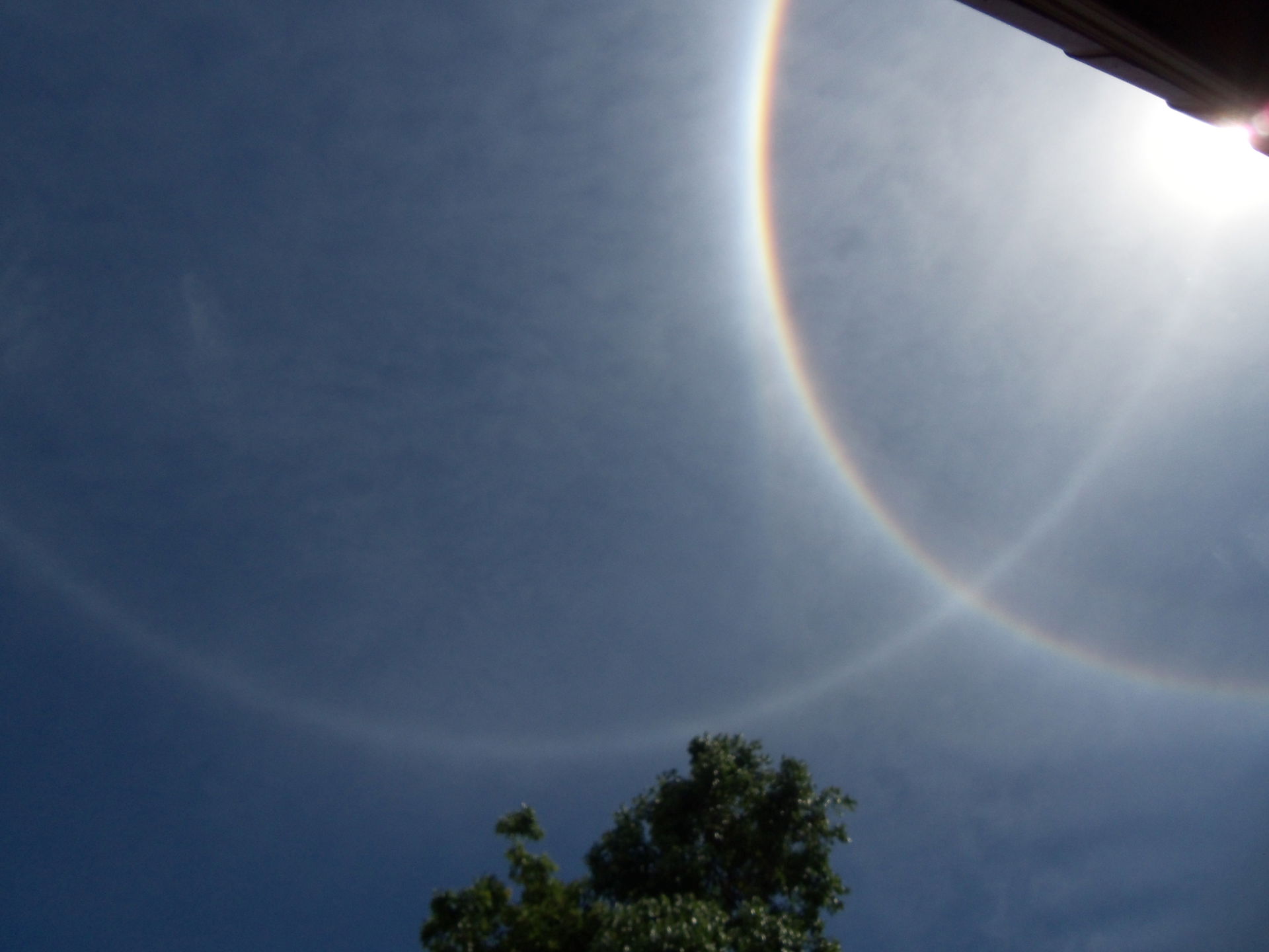 This sundog lasted less than 5 minutes. Sky was mostly clear an…