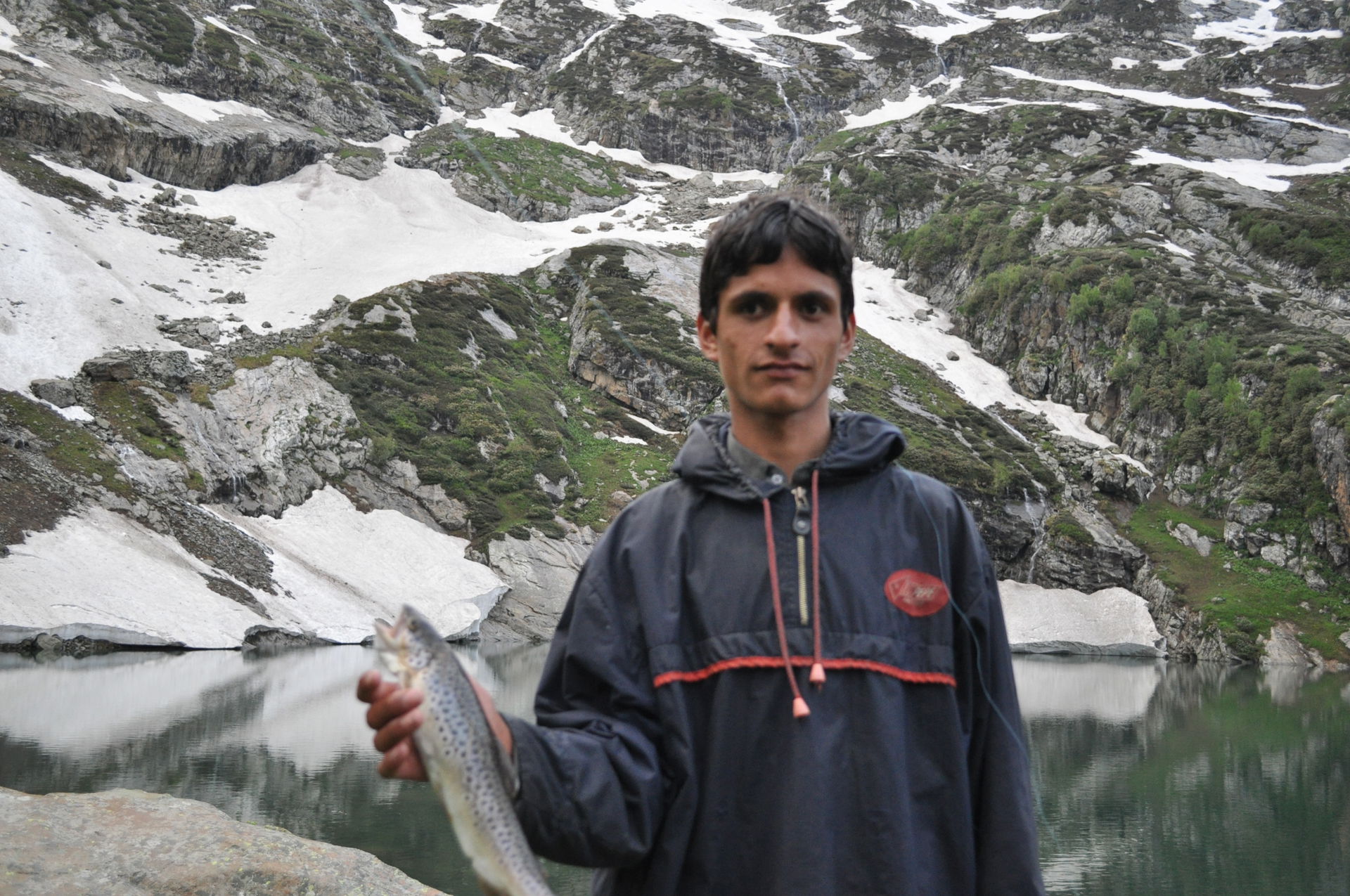 A Local Trout Hunter with his catch.