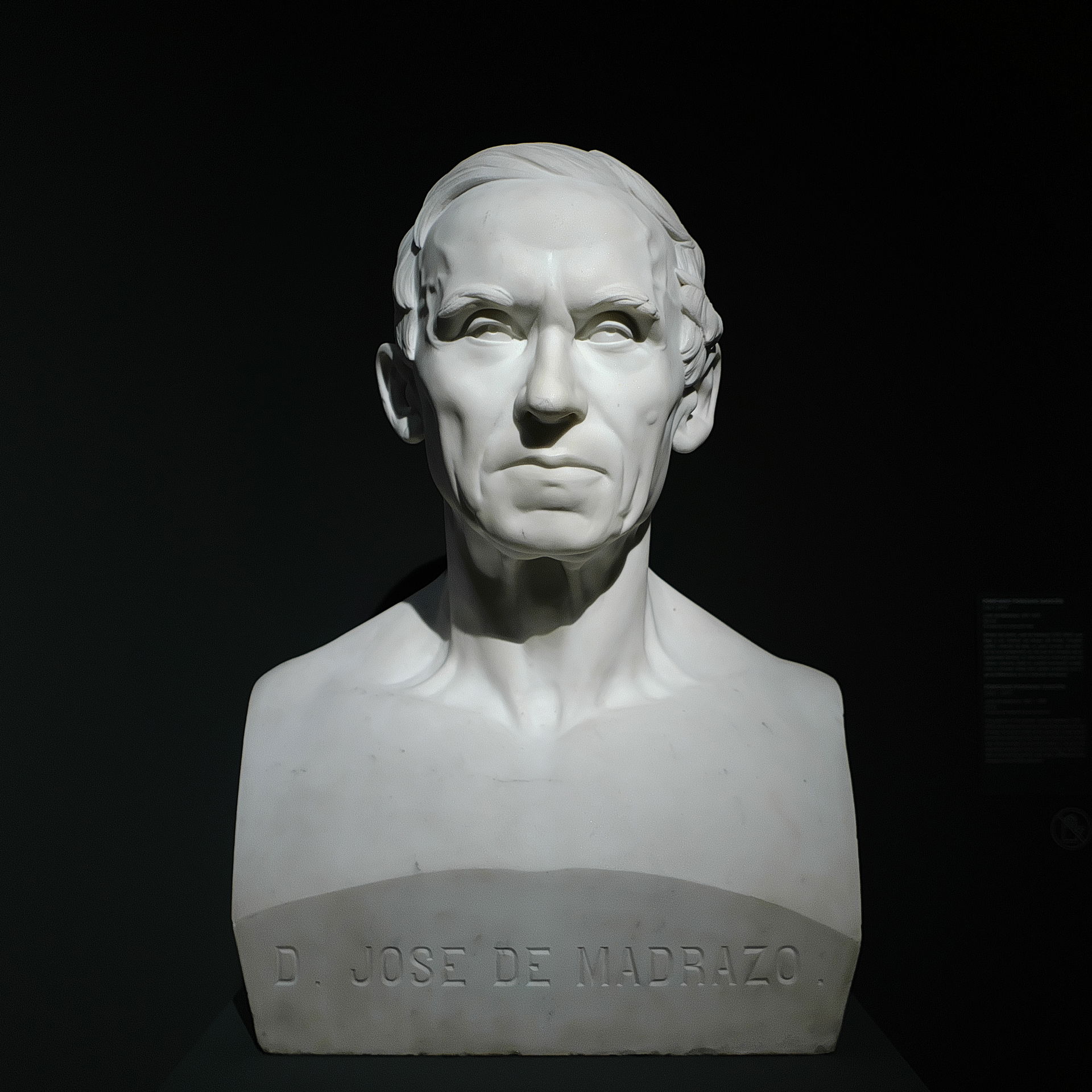 Busto de José de Madrazo, esculpido en mármol por Ponciano Ponz…
