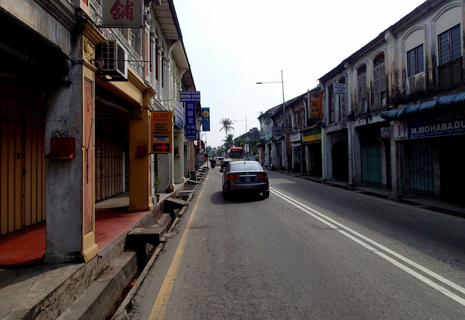 Street view of the old town of Bayan Lepas in southern Penang I…
