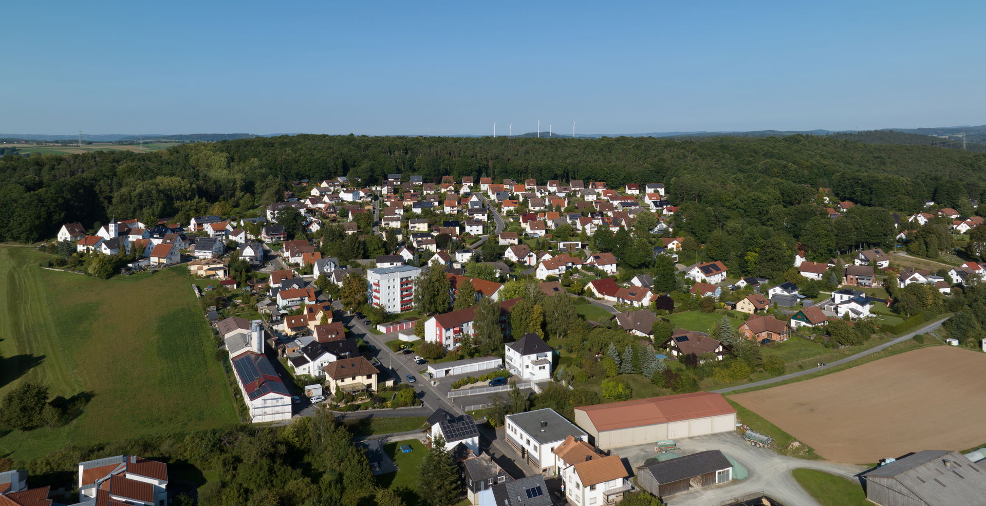 Ebersdorf near Coburg, aerial view.
