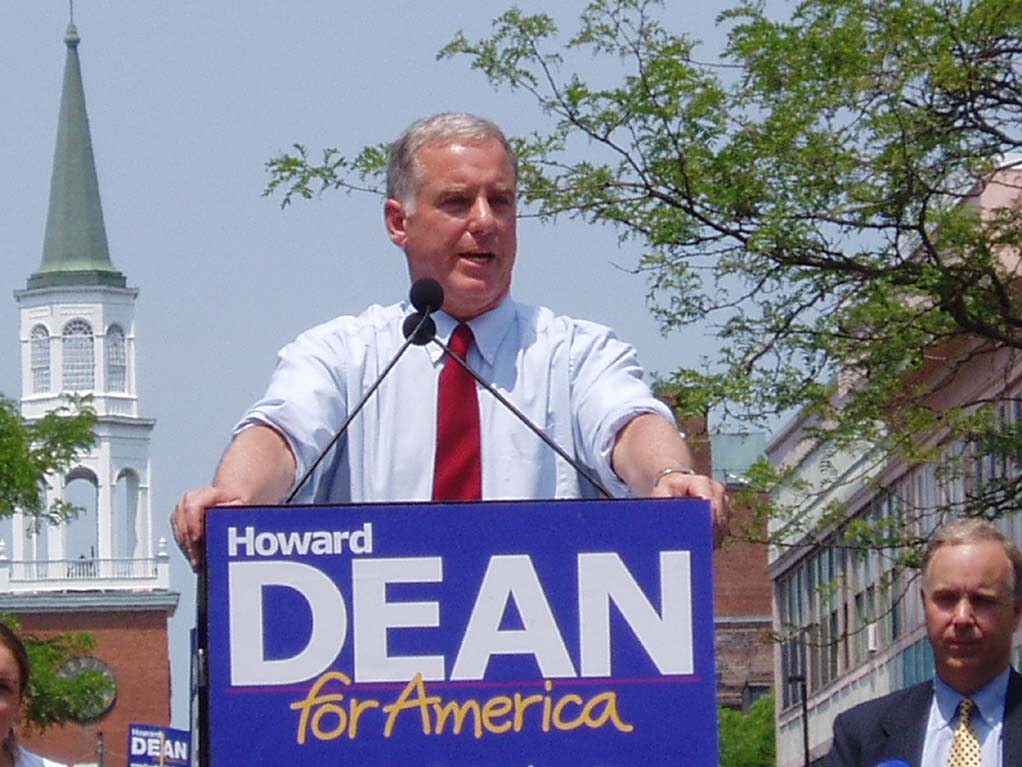 Photo from Dean's Declaration of Candidacy speech Burlington, V…