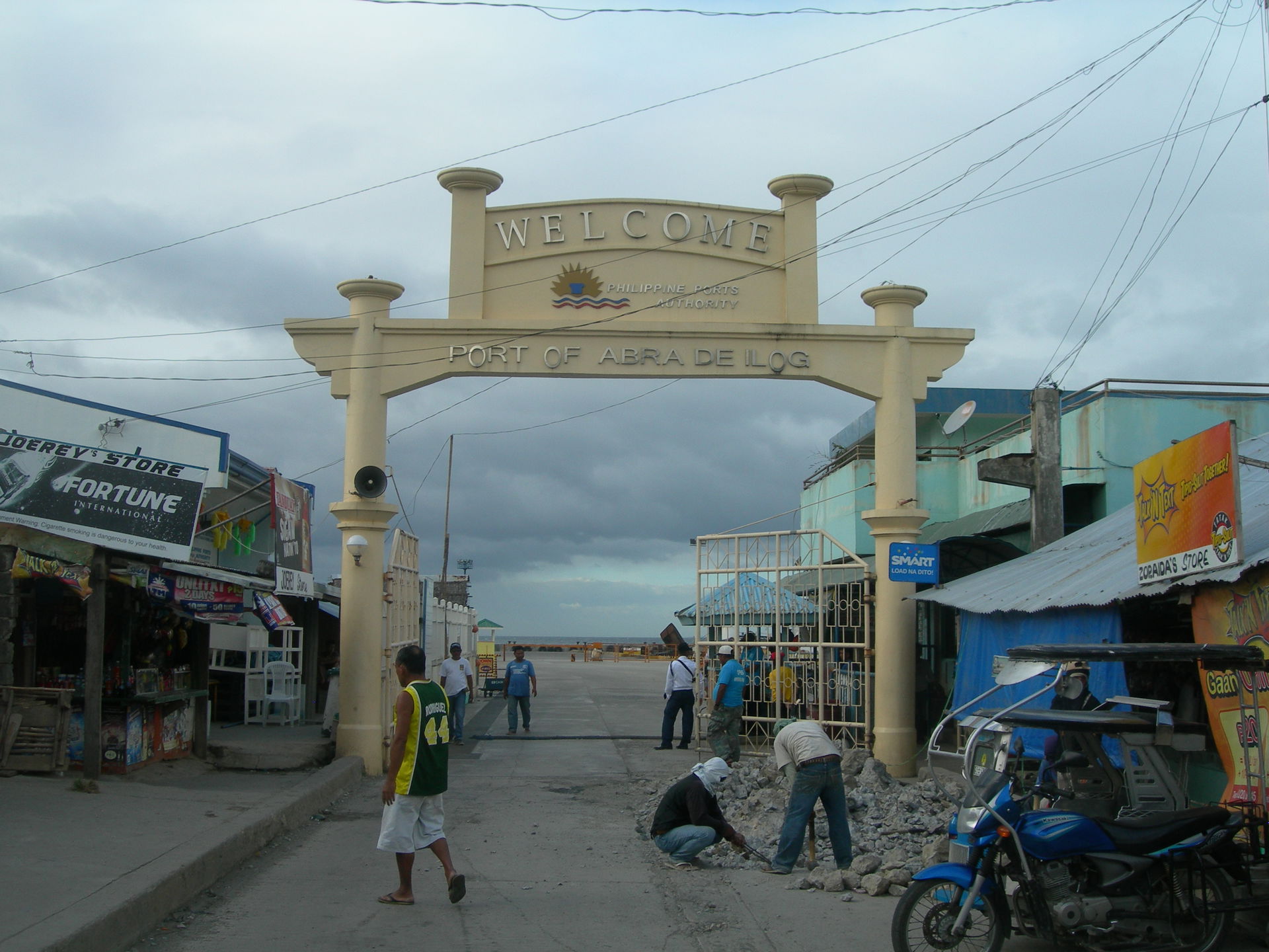 Entrance to ferry terminal, Abra de Ilog, Occidental Mindoro
