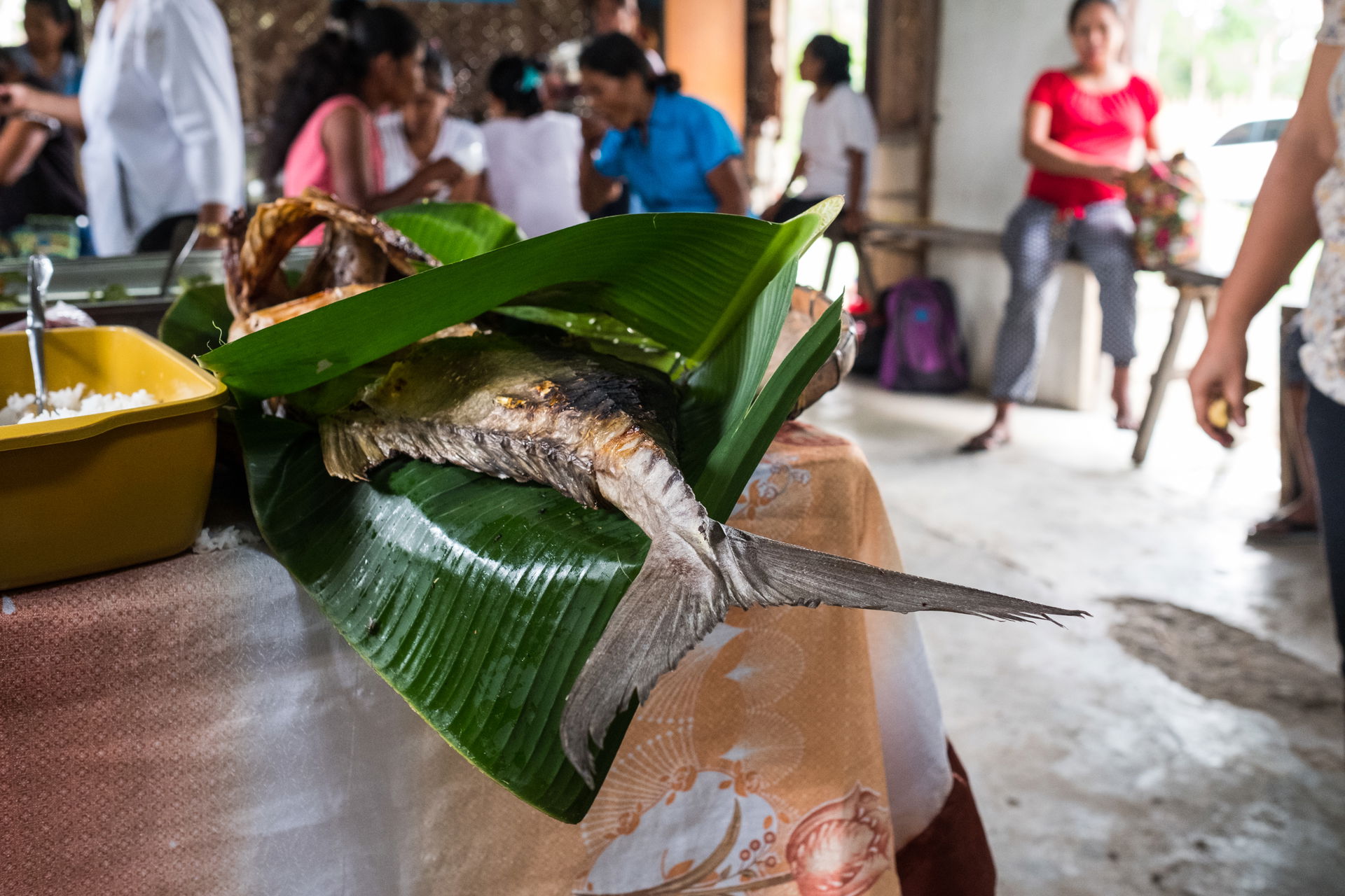 July 2017. A meal for guests at a community meeting to discuss …