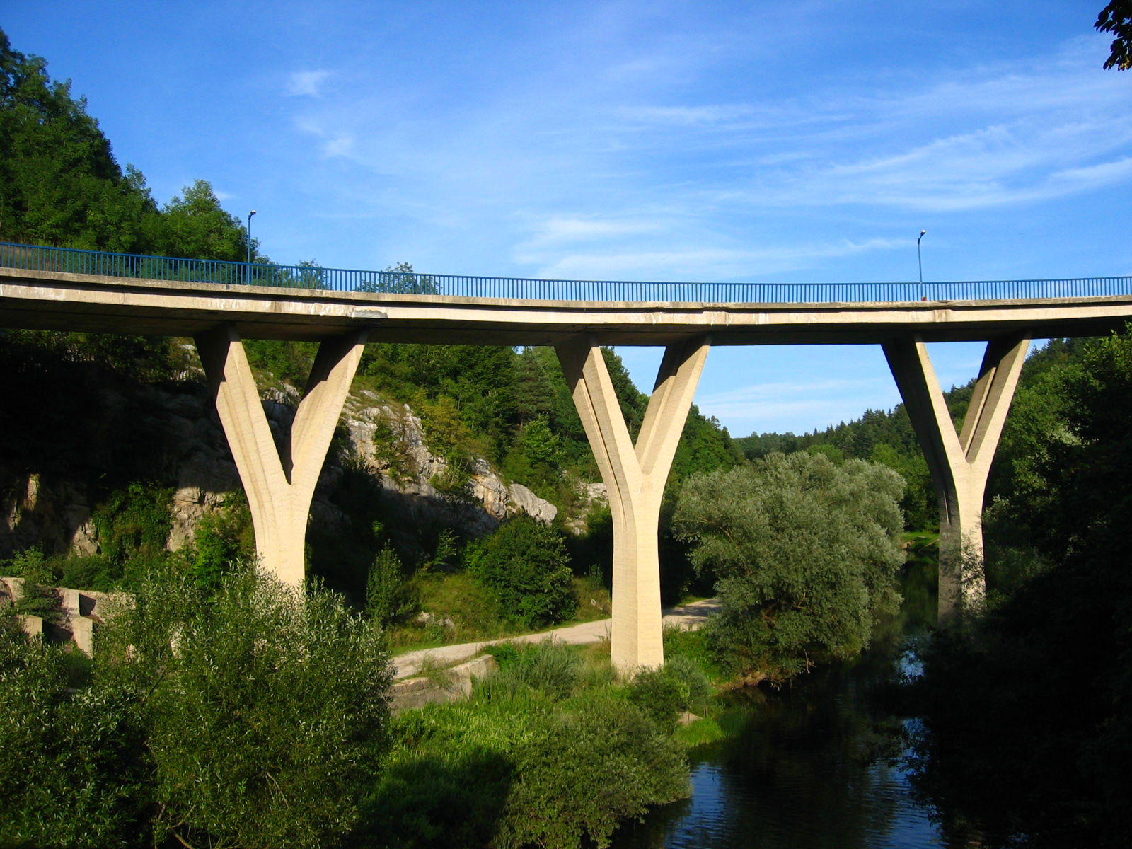 Road bridge across the river Korana in Slunj, Croatia