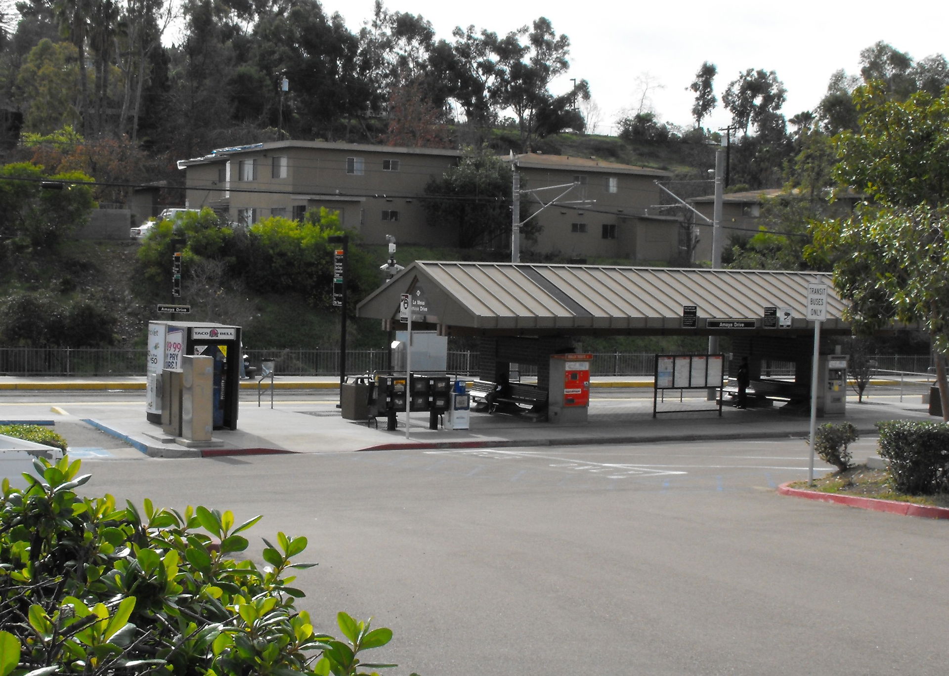 San Diego Trolley: Amaya Dr Trolley Station, La Mesa, Californi…