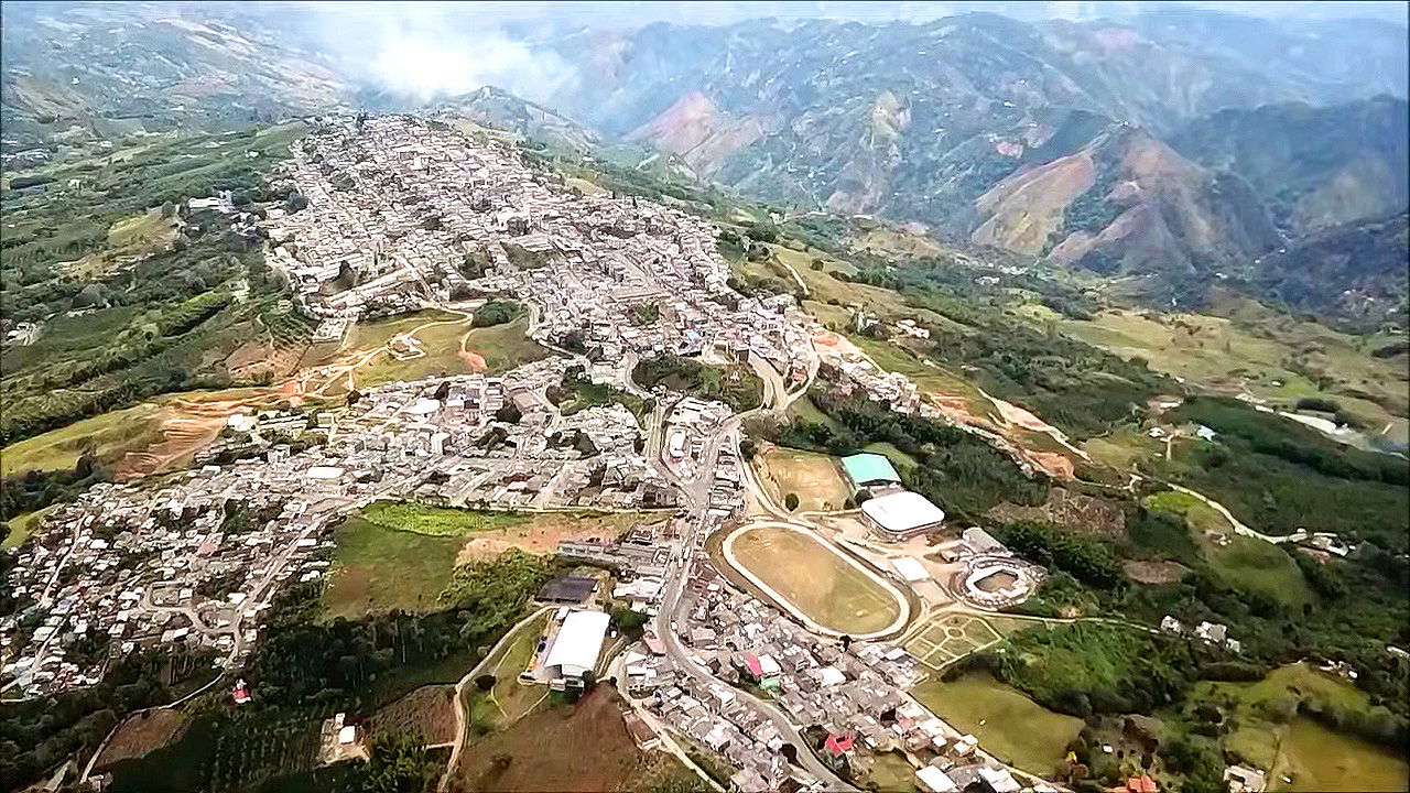 Imagen aérea de Anserma(Caldas) - Colombia