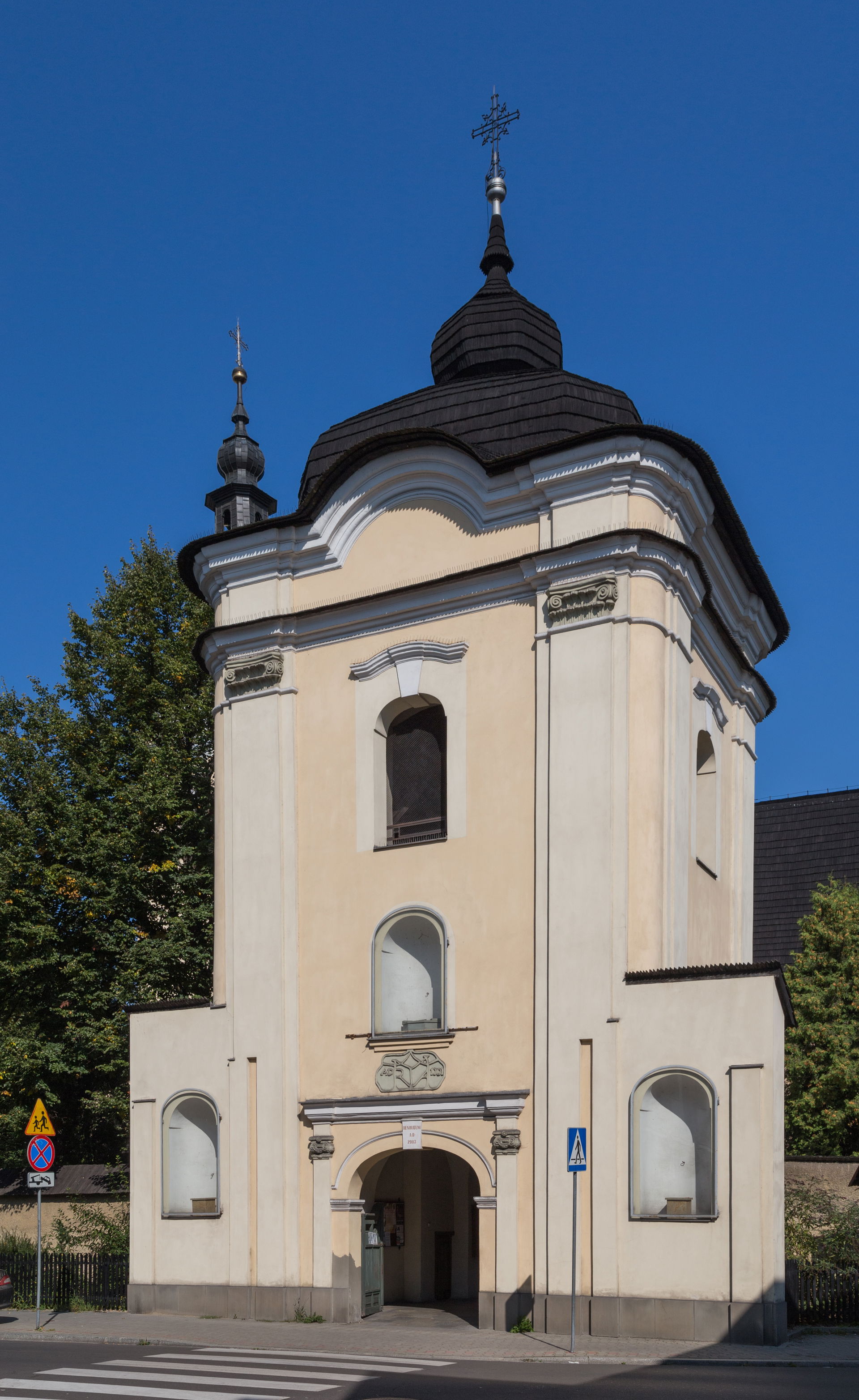 Gate-bell tower. Saint Catherine of Alexandria church. Nowy Tar…