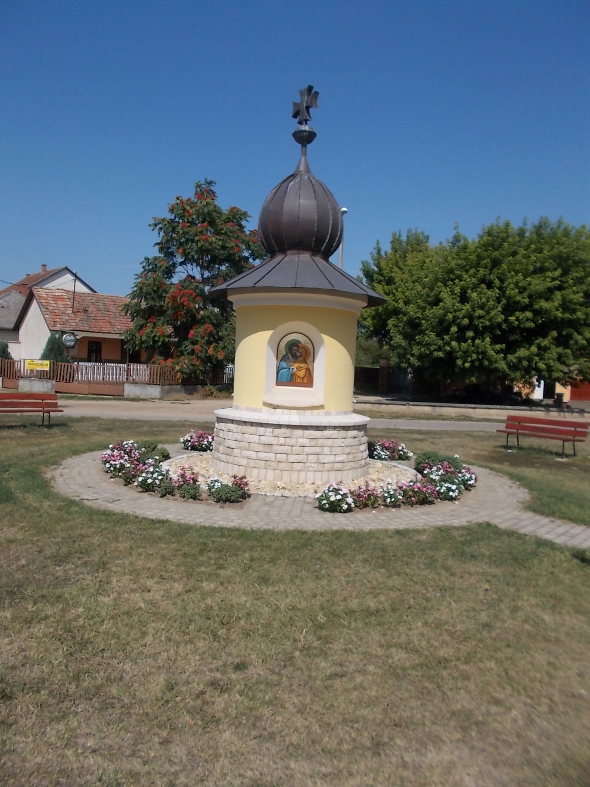 : Three icon decorated shrine. - Kossuth Square Petri Street, M…