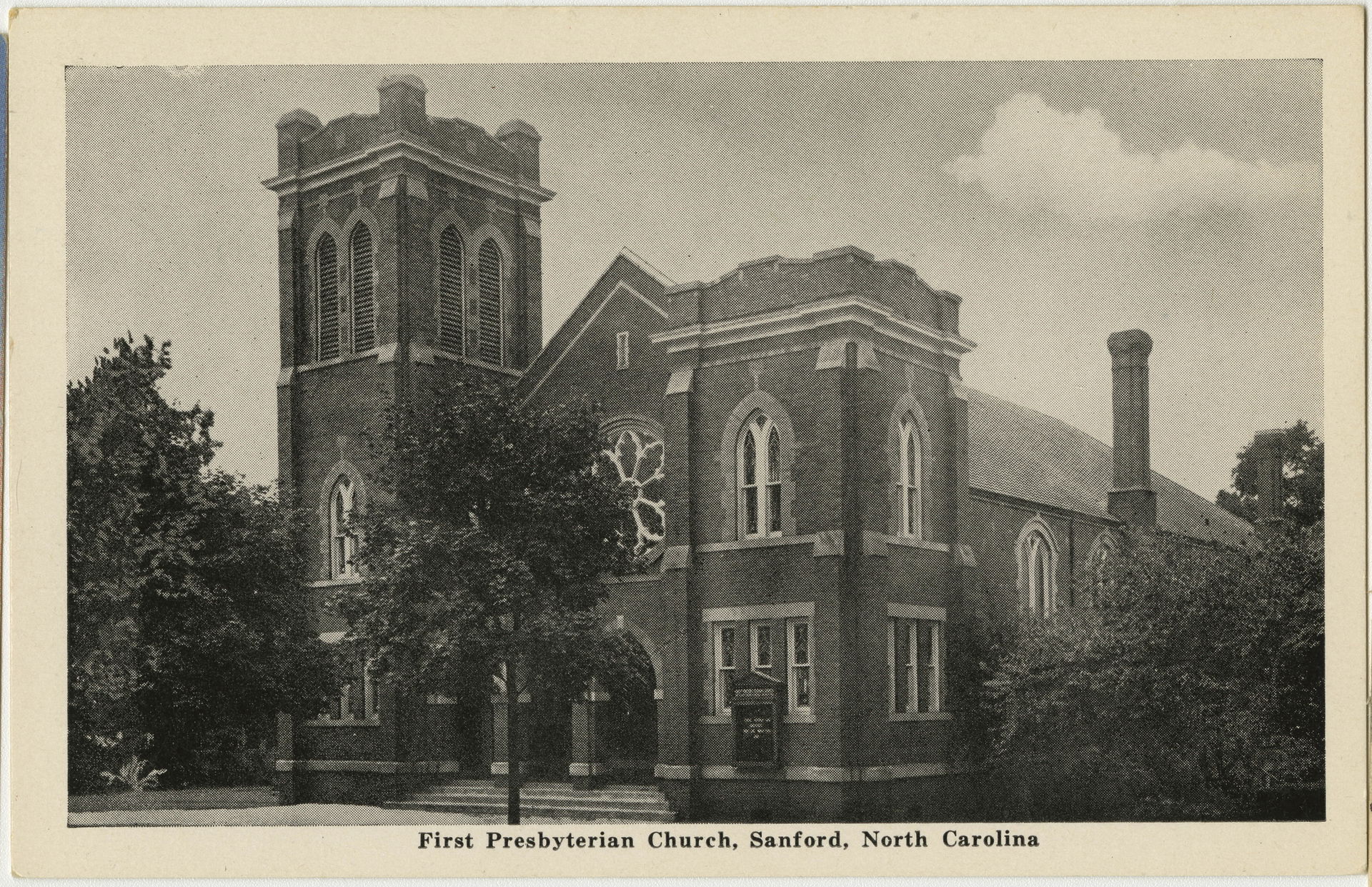 Presbyterian Church in Sanford, North Carolina from a pre-1923 …