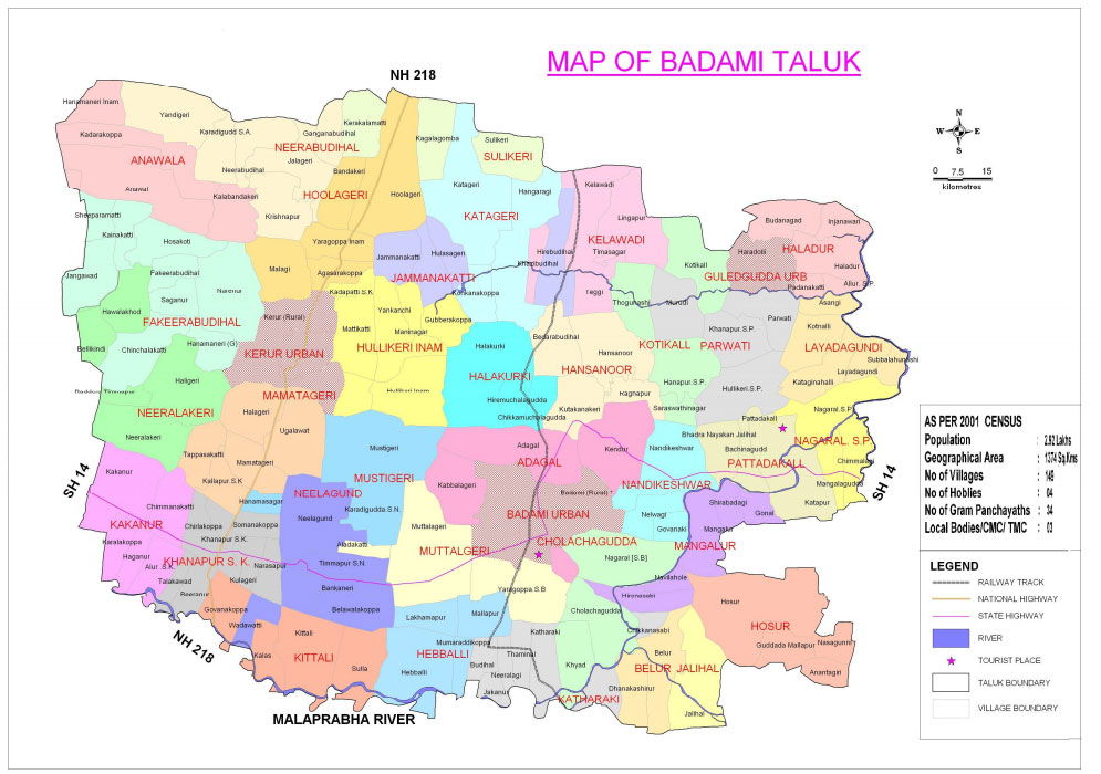 Badami Taluk Map