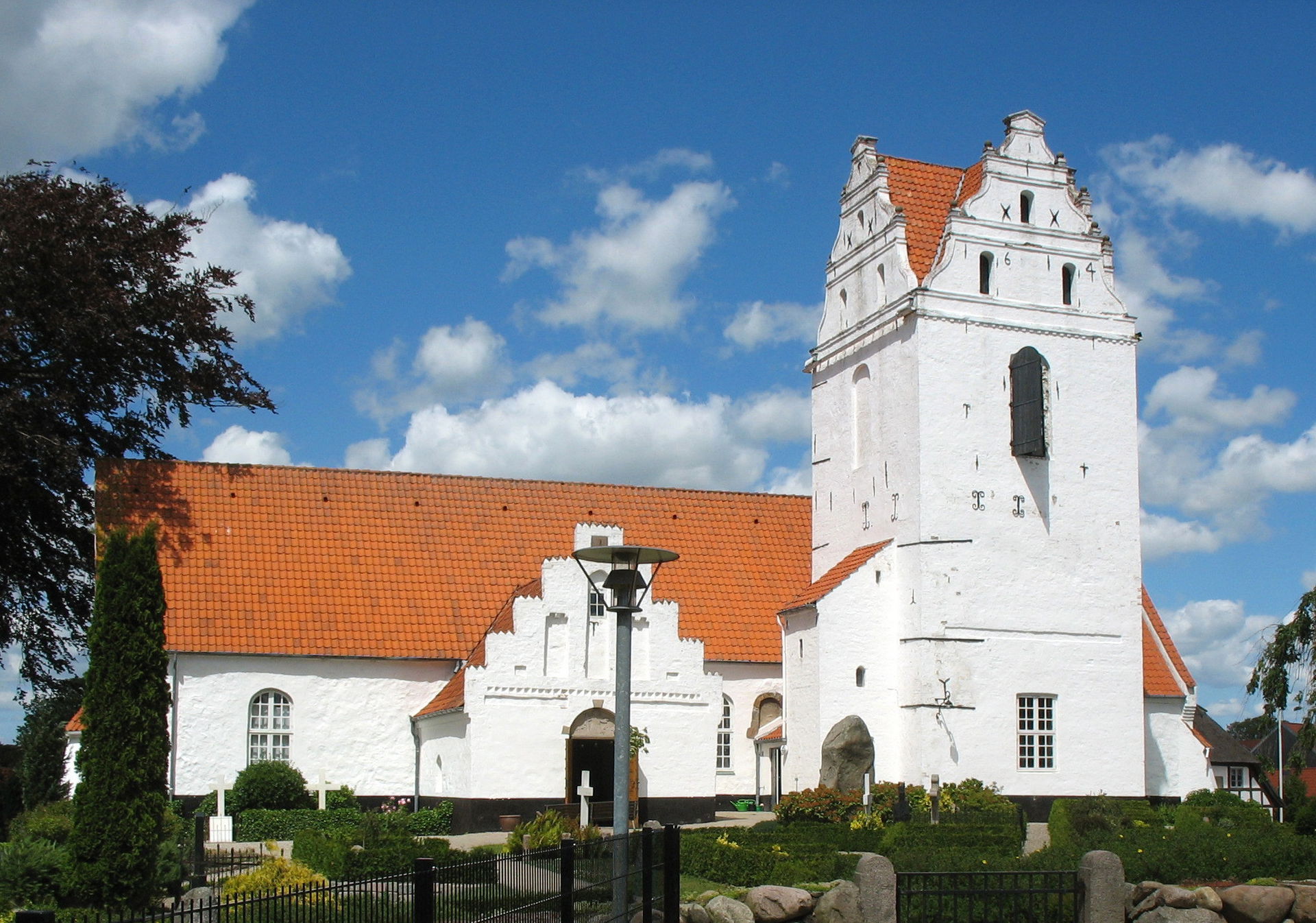 Ringe Kirke (Church) in the Danish town "Ringe" (on the island …