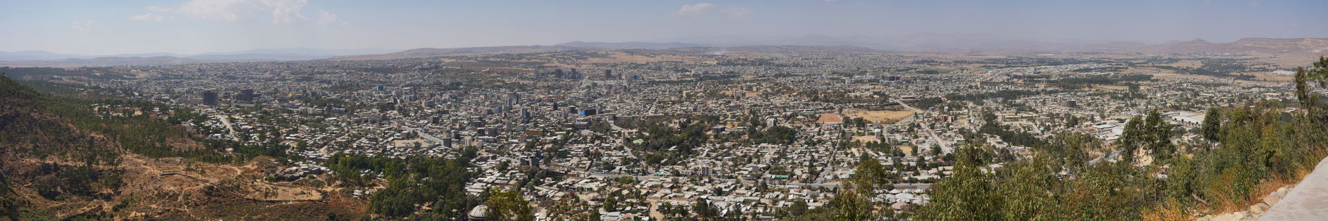 Panoramic view from Choma'a Hill in Mekele, Ethiopia