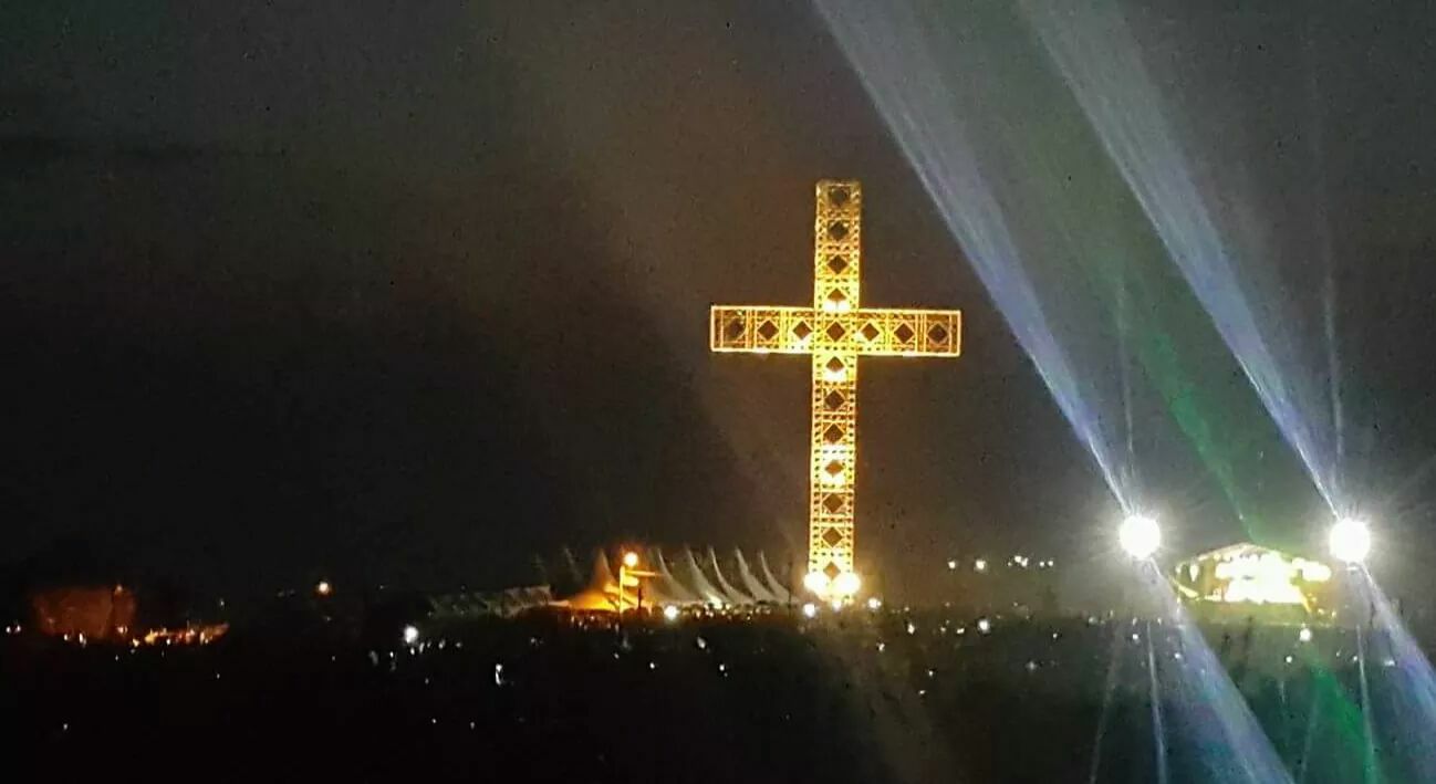 A holy cross for celebration of the Meskel holiday is located o…