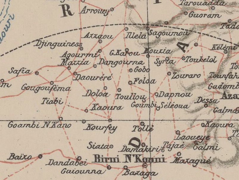 Carte de l'Afrique occidentale française / dressée par A. Meuni…