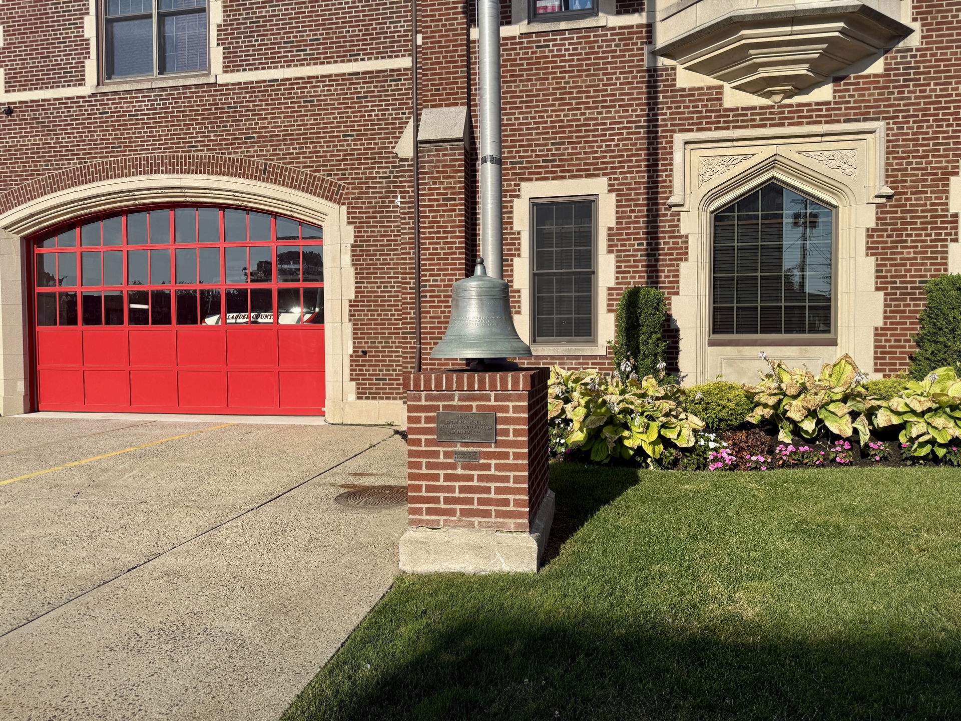 The Farmingdale Firefighters' Memorial, located at the Farmingd…