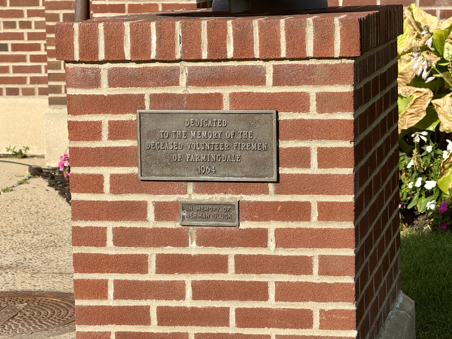 The Farmingdale Firefighters' Memorial, located at the Farmingd…
