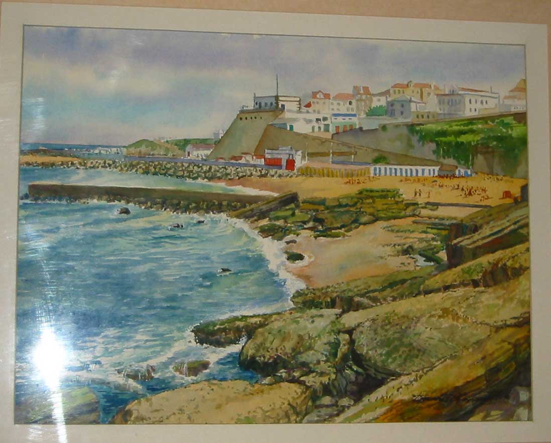 aguarela. Motivo:Ericeira - , elaborado pelo artista Duarte Pi…