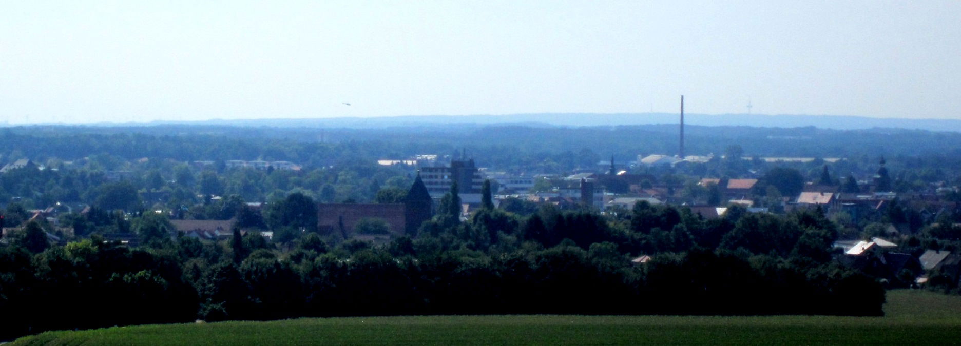 View from the ferris wheel of "Stoppelmarkt" to Vechta