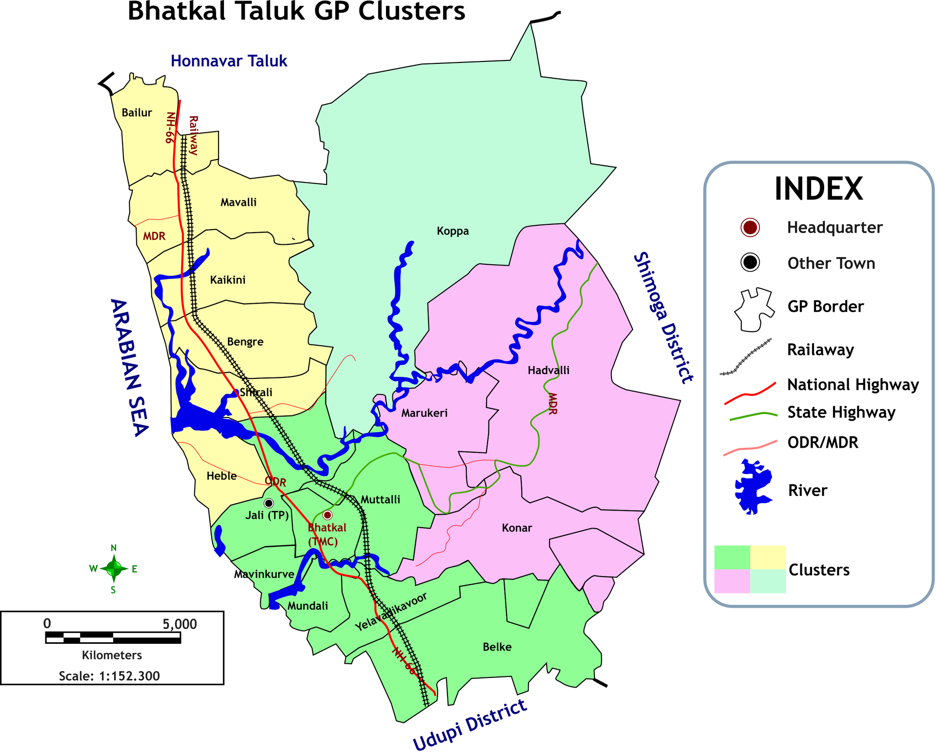 Gram panchayat clusters of Bhatkal Taluk
