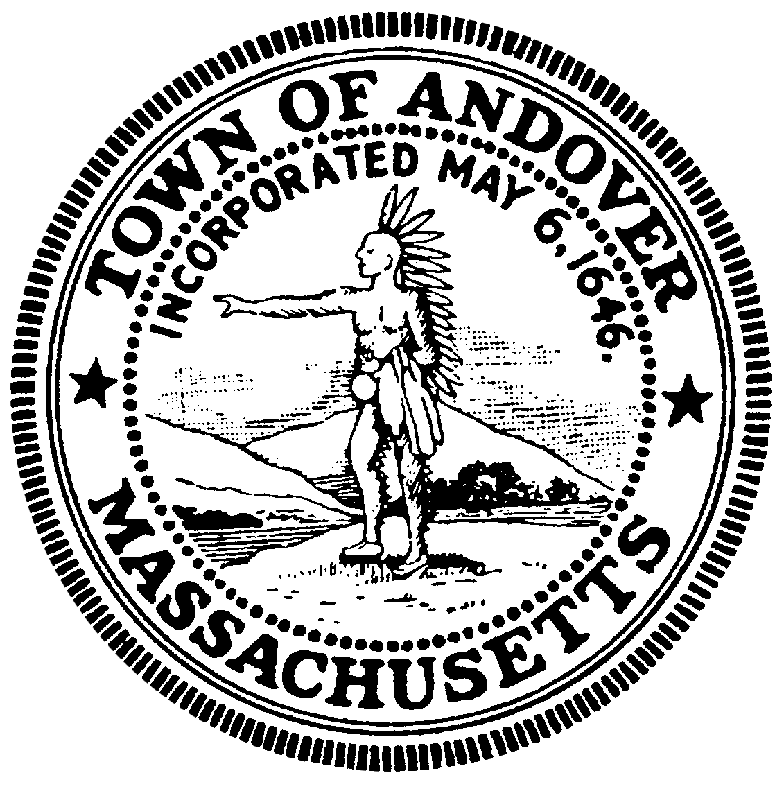 This is an image of the Official Seal of the Town of w:Andover,…
