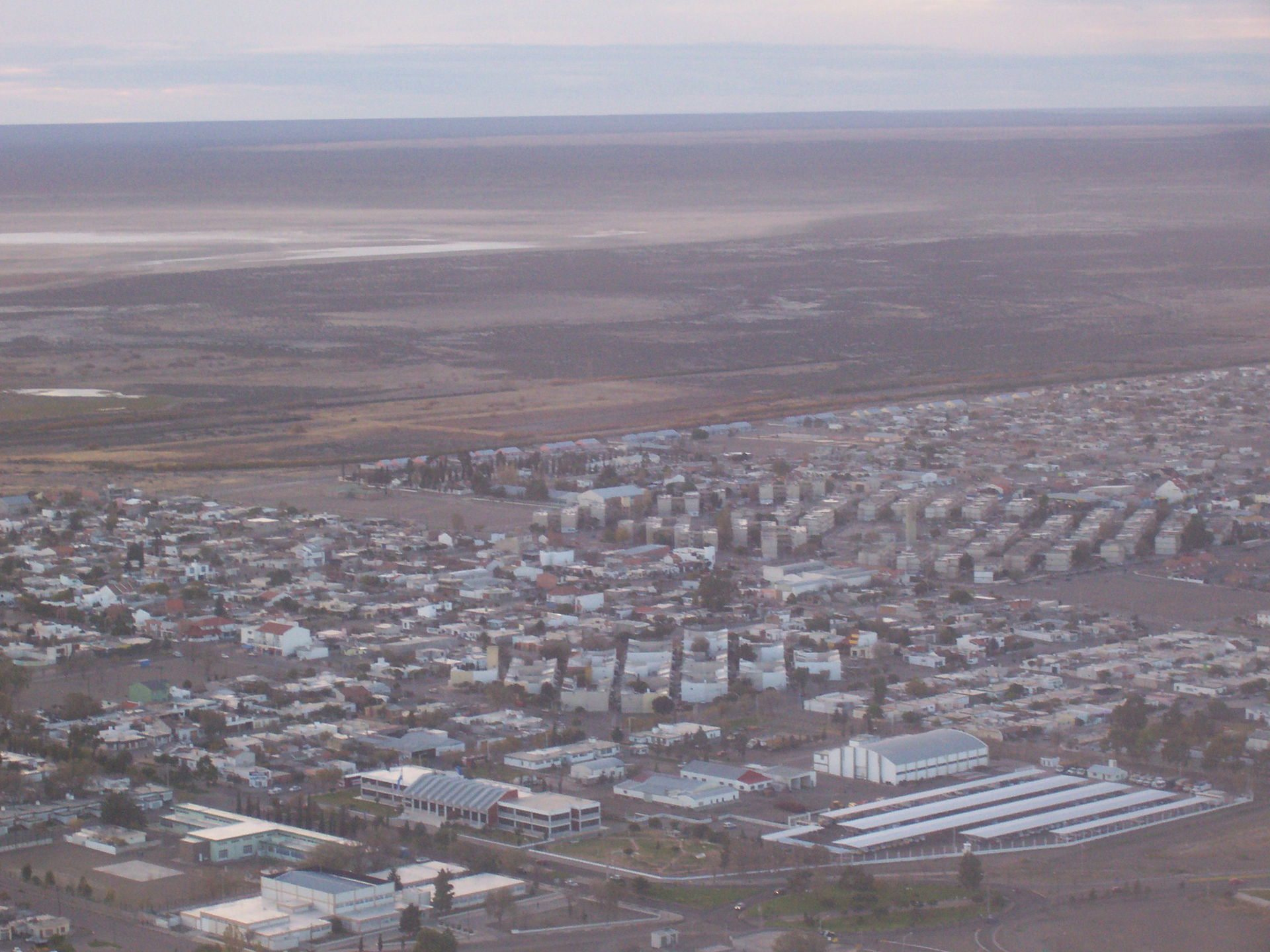 Imagen aerea de la ciudad de Rawson,Chubut