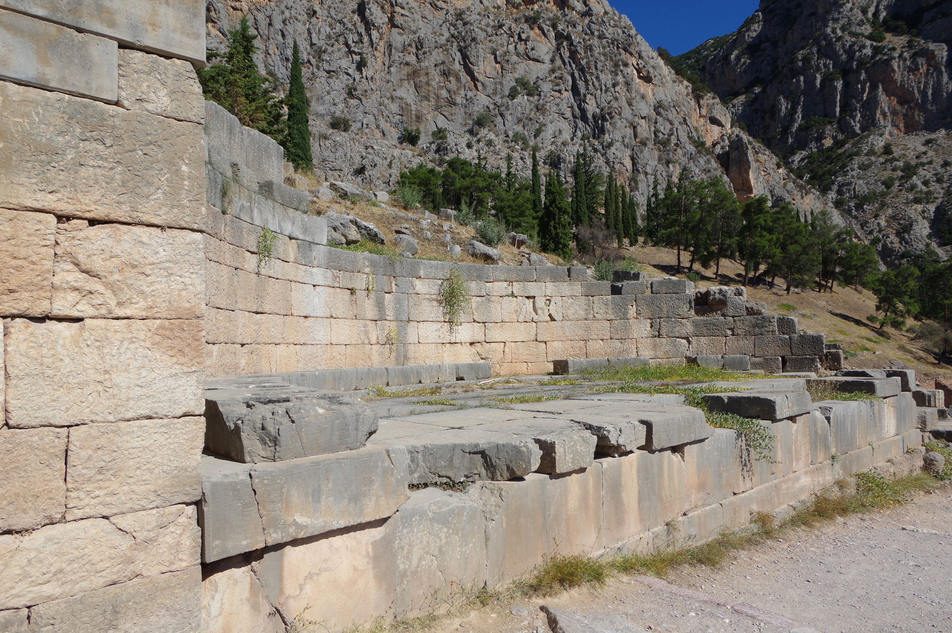 Greece, Delphi, Exedra of the Kings of Argos