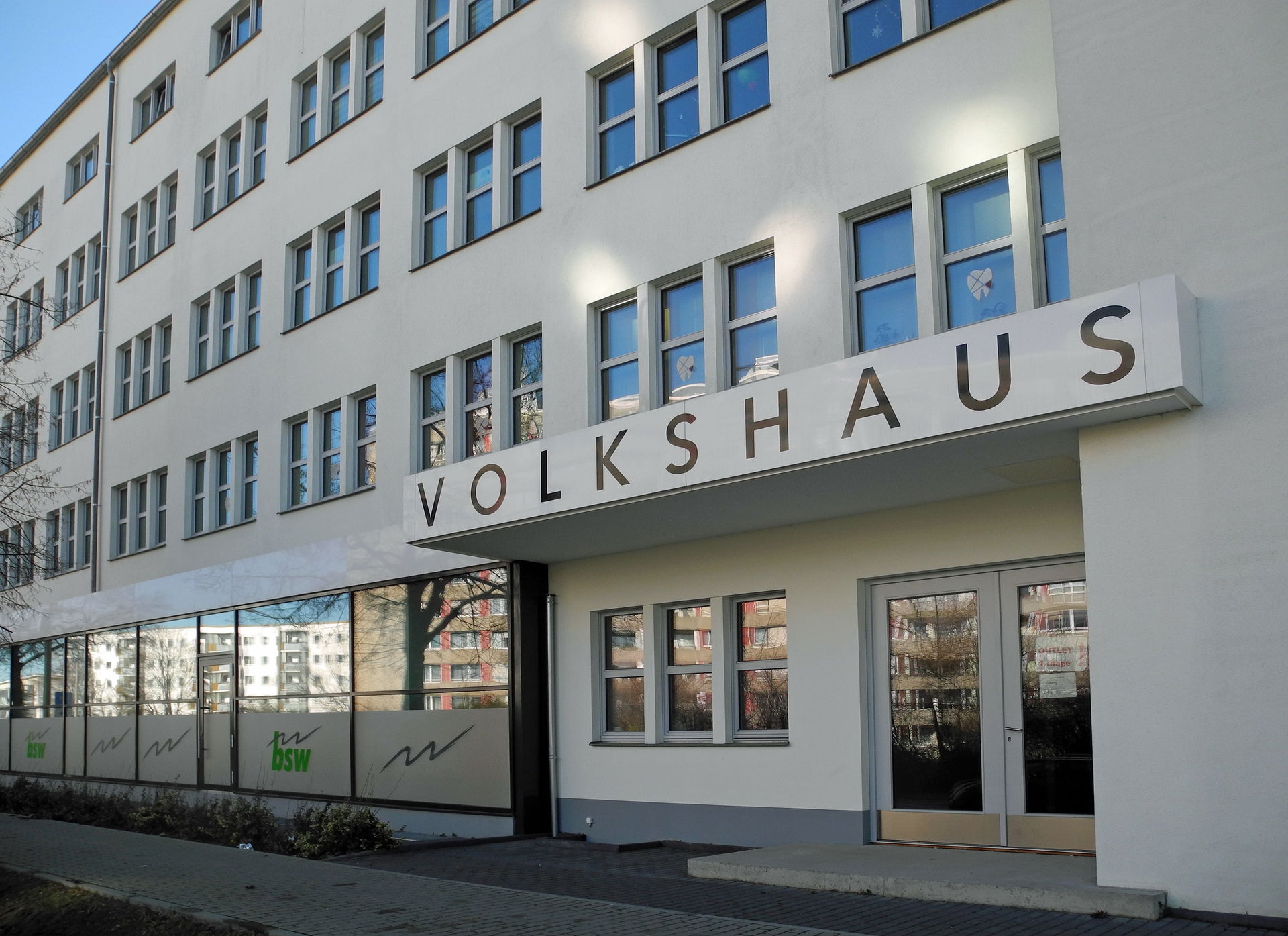 Volkshaus Riesa, ehem. Gewerkschaftshaus, in Riesa, Rudolf-Brei…