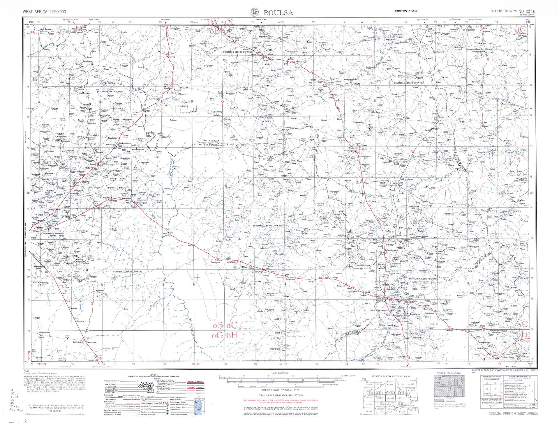 ND 30-16 Boulsa - (3.6 MB) - West Africa, Series N504, 1:250,00…