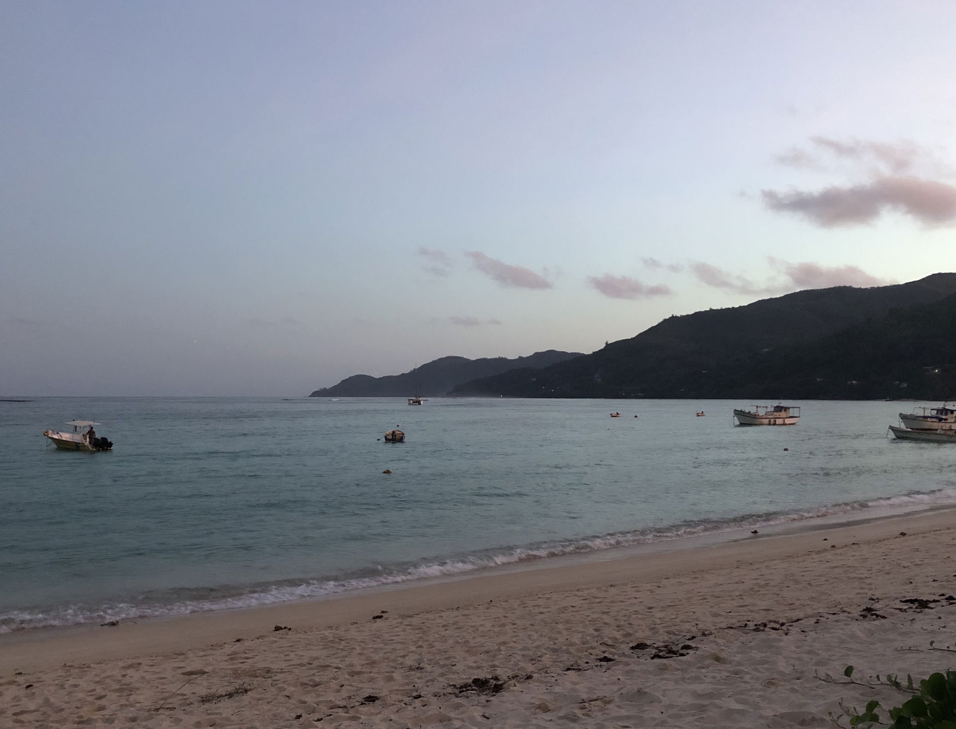 View facing south from the coast in Anse Royale, overlooking An…