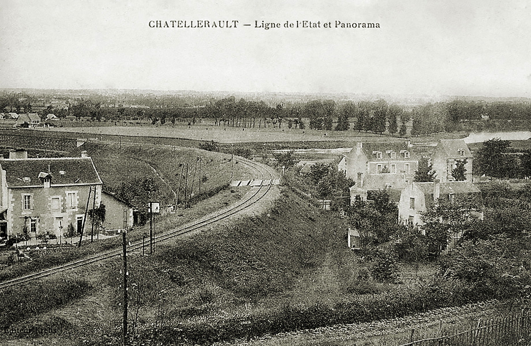 Ausfahrtskurve der Staatsbahn bei Châtellerault